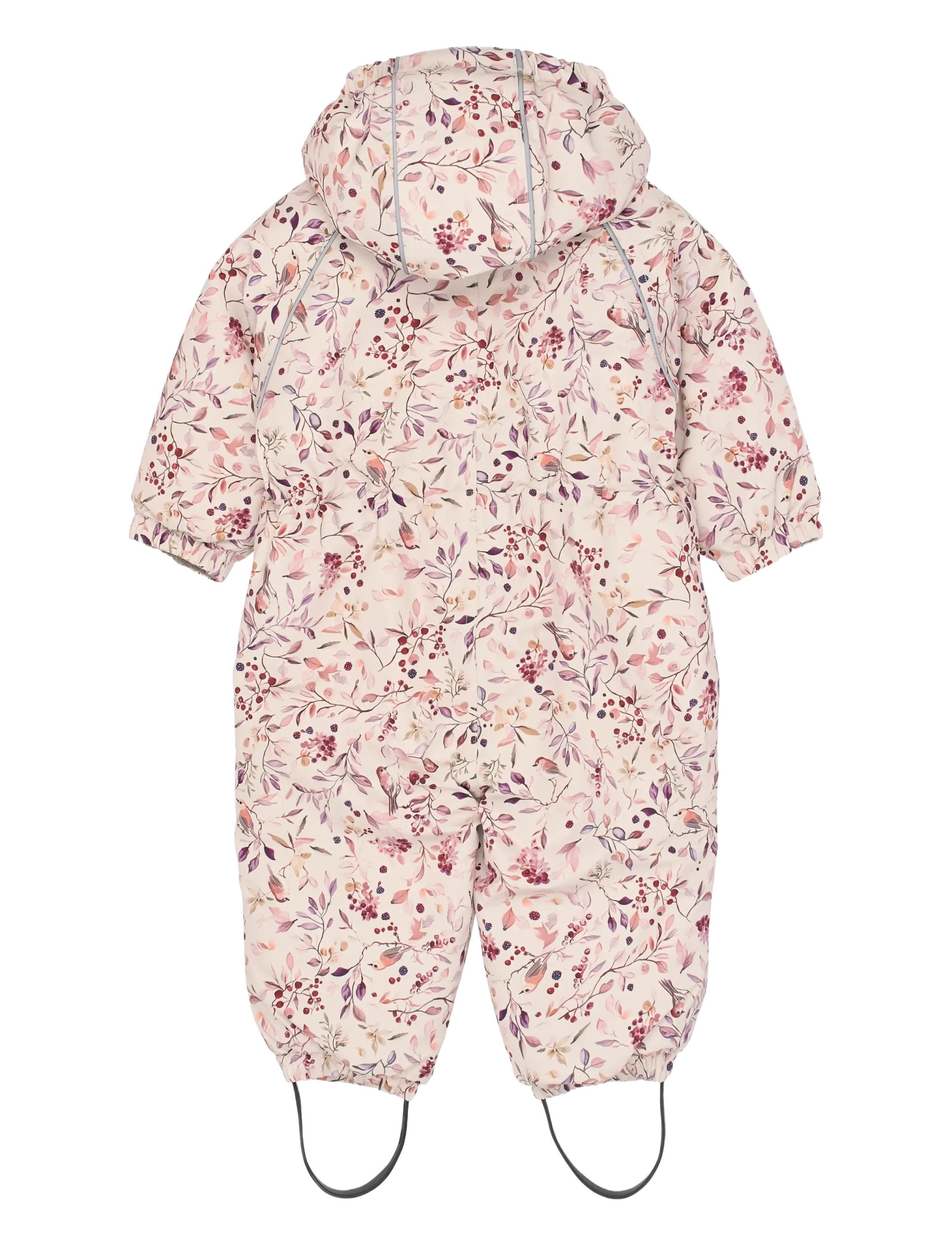 mikk-line - Polyester Baby Suit - Aop - schneeanzug - berries & birds aop - 1