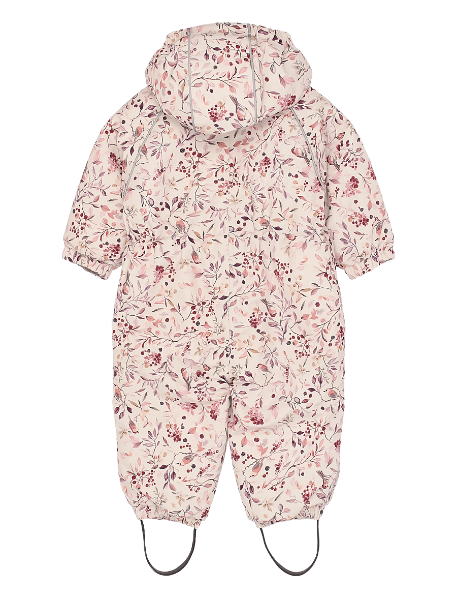 mikk-line - Polyester Baby Suit - Aop - schneeanzug - berries & birds aop - 1
