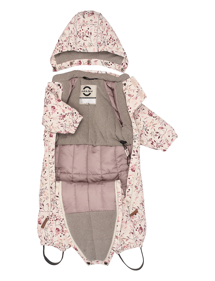 mikk-line - Polyester Baby Suit - Aop - schneeanzug - berries & birds aop - 2