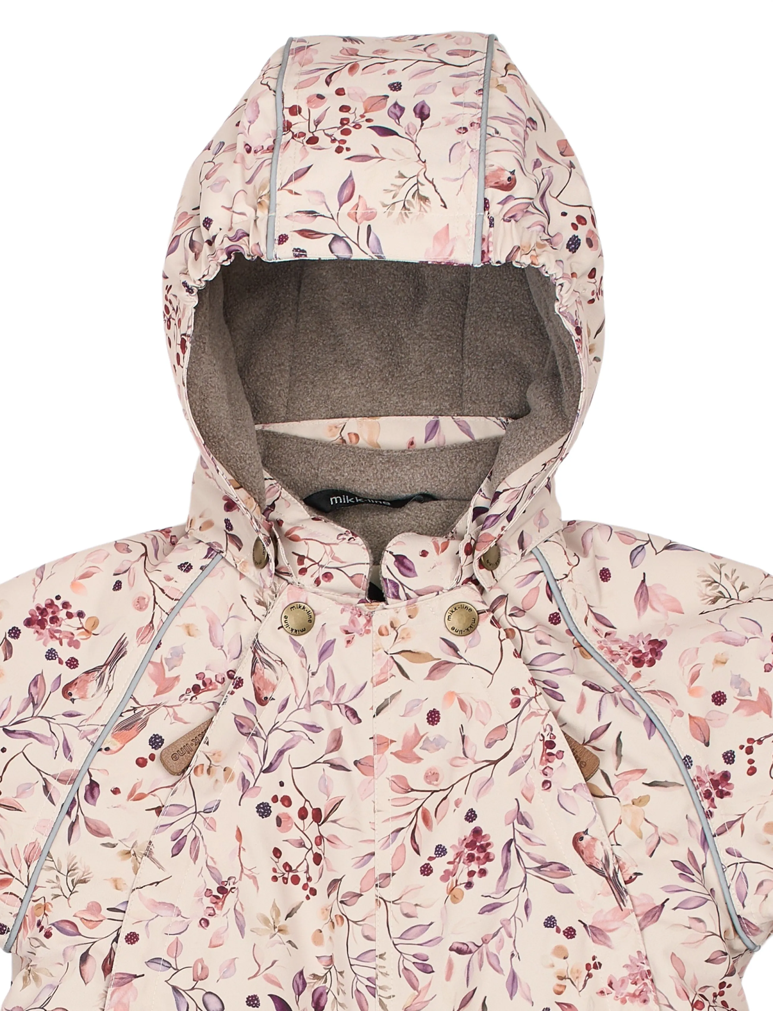 mikk-line - Polyester Baby Suit - Aop - schneeanzug - berries & birds aop - 3