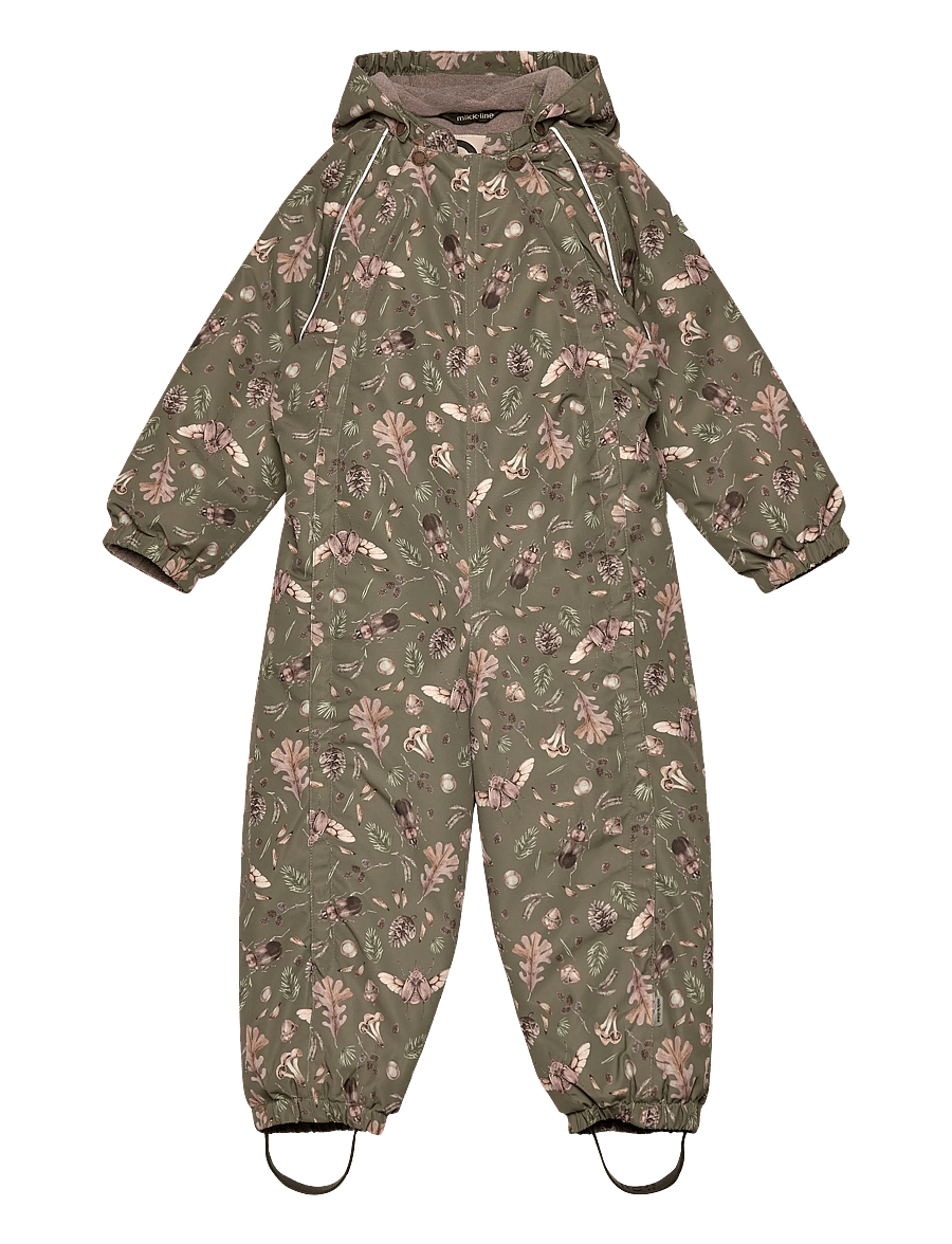 mikk-line - Polyester Baby Suit - Aop - schneeanzug - burnt olive - 0