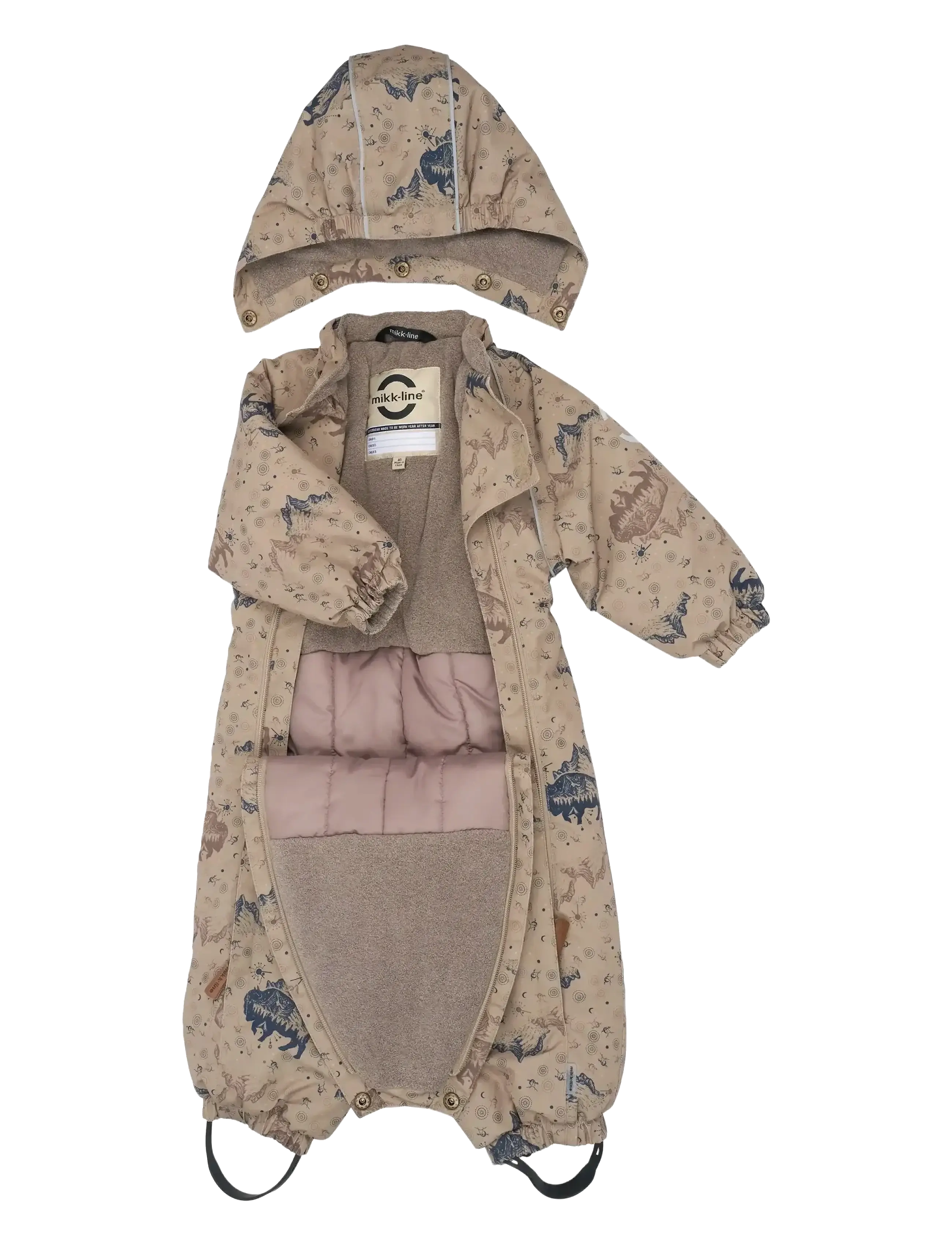 mikk-line - Polyester Baby Suit - Aop - kombinezonai - coriander - 2