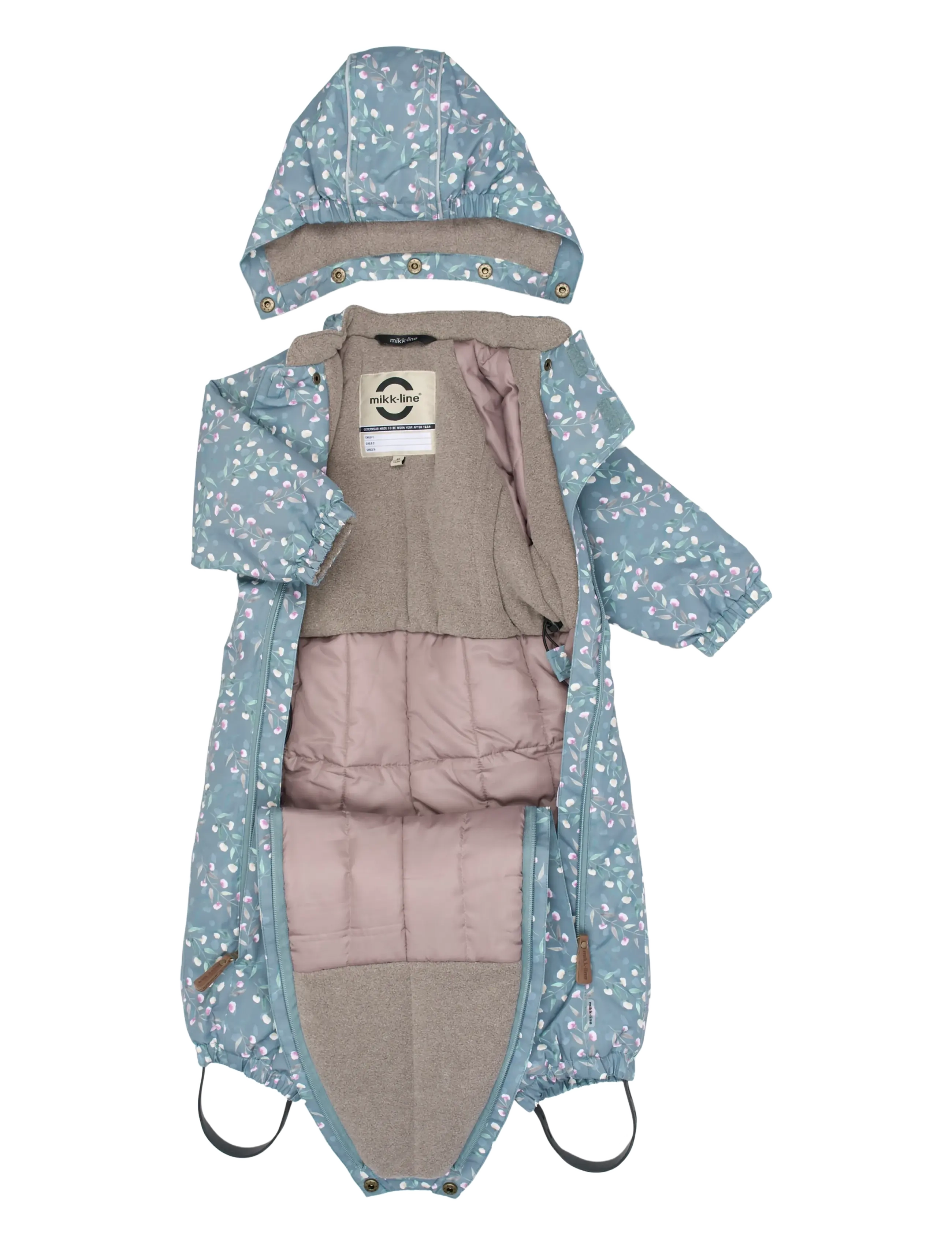 mikk-line - Polyester Baby Suit - Aop - schneeanzug - floral shadow aop - 2