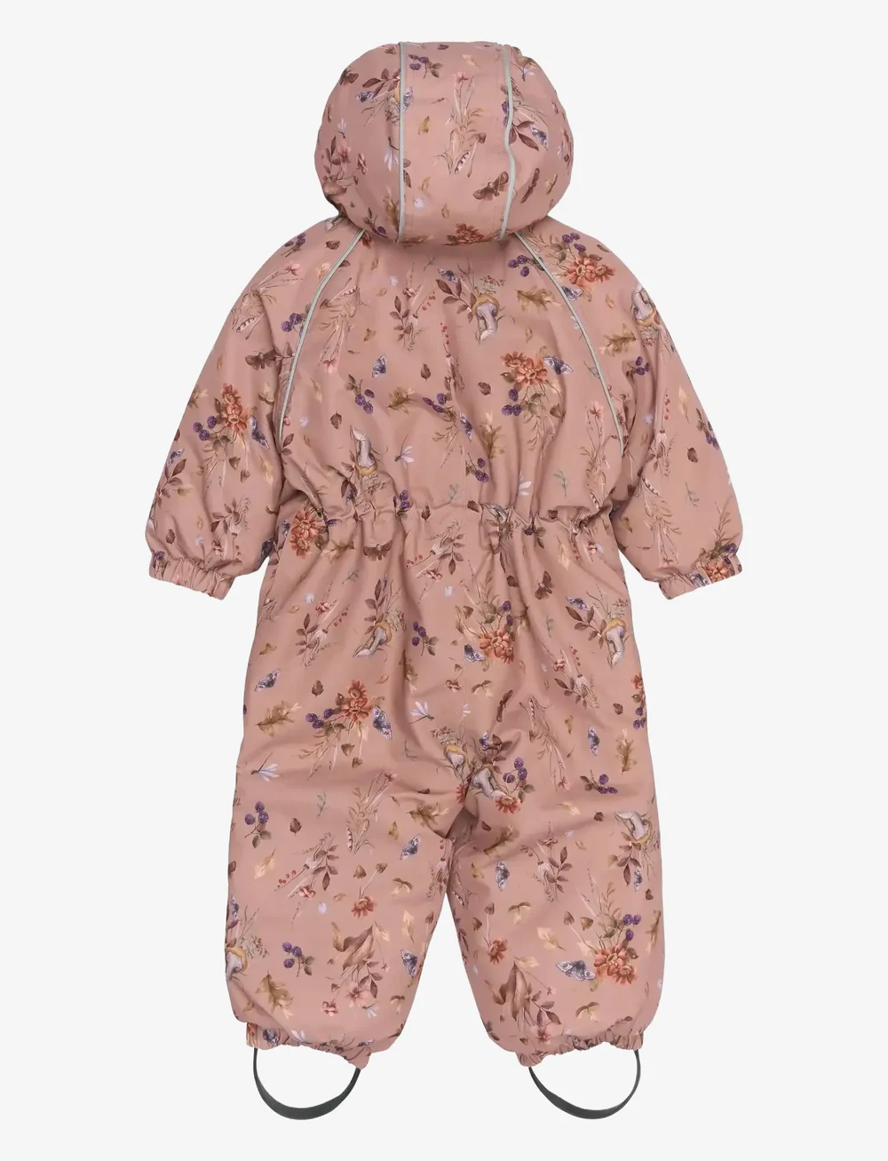 mikk-line - Polyester Baby Suit - Aop Floral - schneeanzug - burlwood - 1
