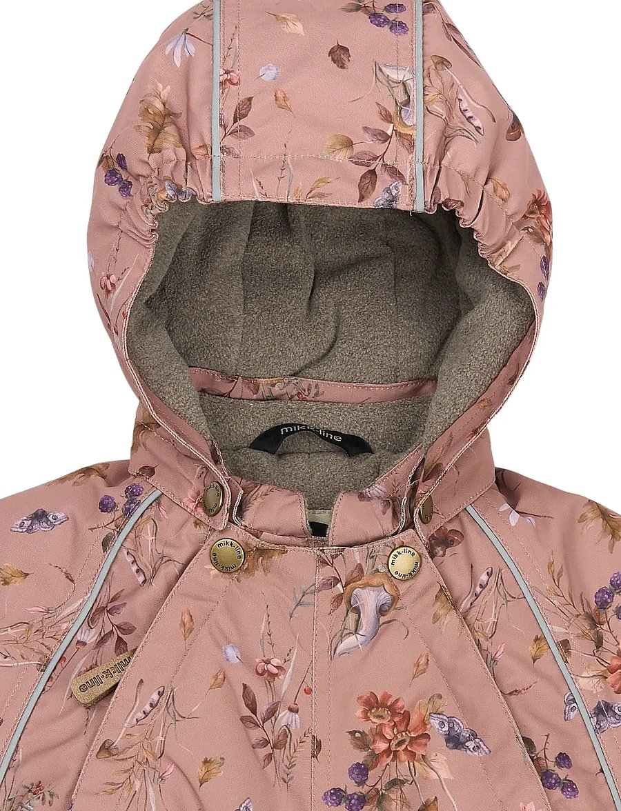 mikk-line - Polyester Baby Suit - Aop Floral - vinteroveraller - burlwood - 5