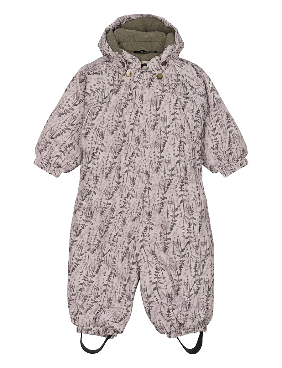 mikk-line - Polyester Baby Suit - Aop Floral - shop efter alder - cloud gray - 0