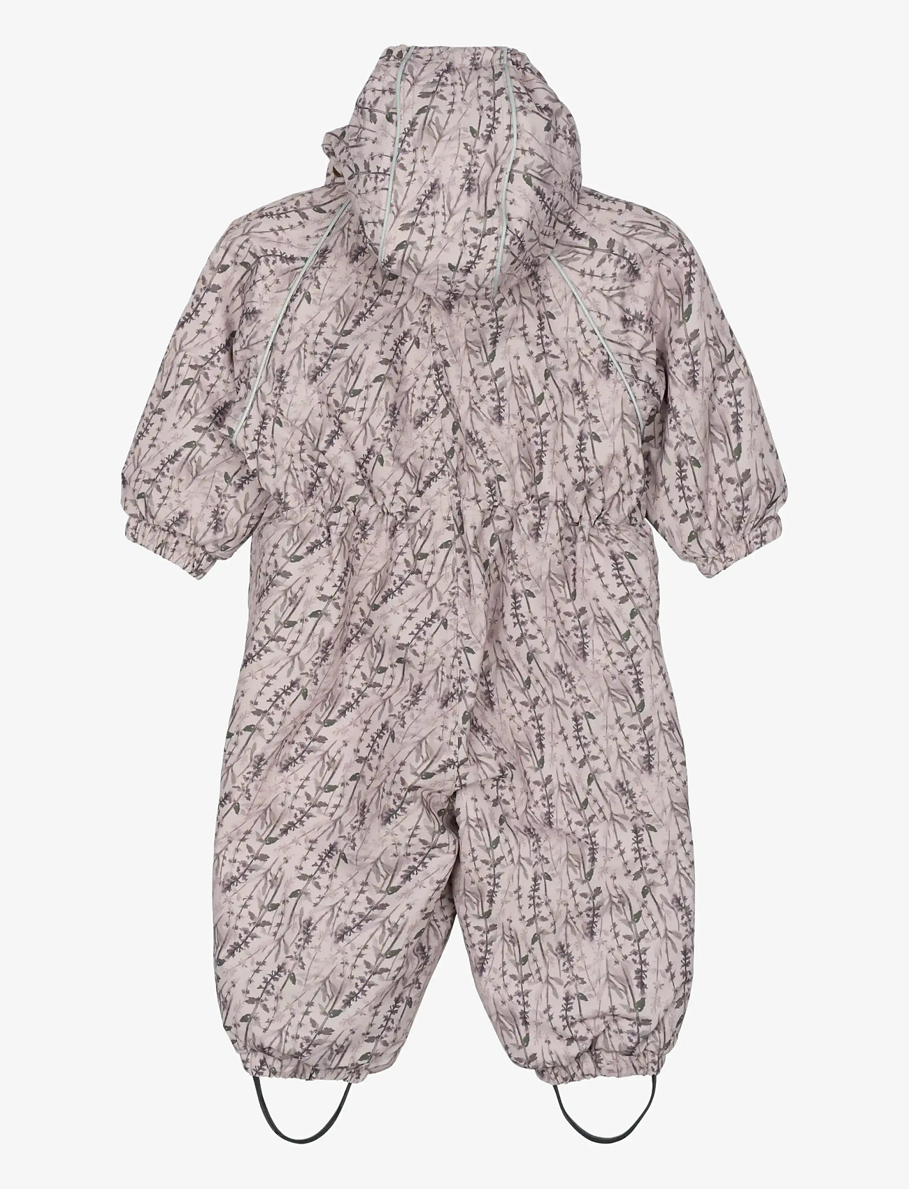 mikk-line - Polyester Baby Suit - Aop Floral - talvekombinesoon - cloud gray - 1
