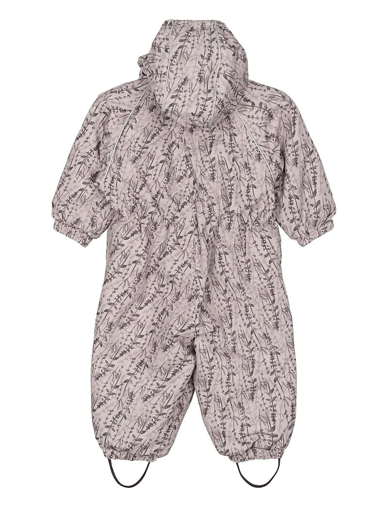 mikk-line - Polyester Baby Suit - Aop Floral - talvekombinesoon - cloud gray - 1