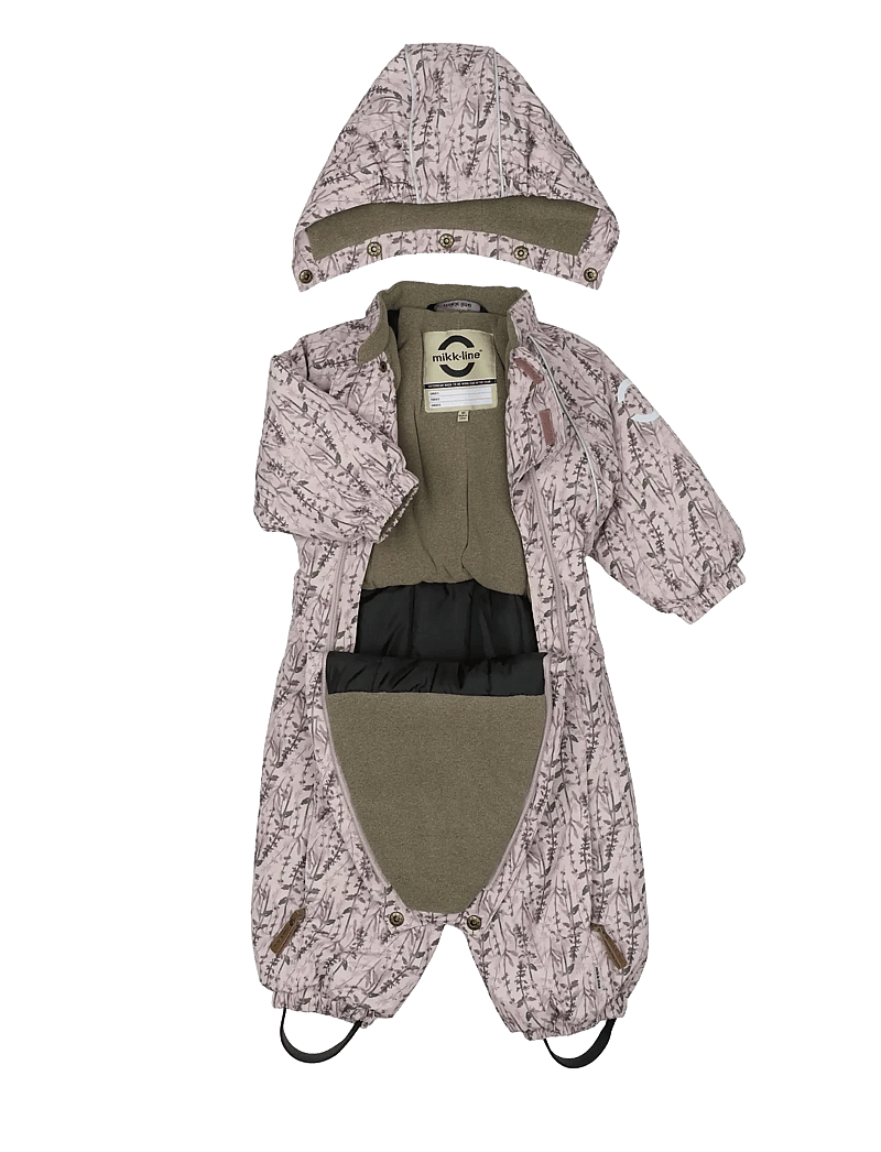 mikk-line - Polyester Baby Suit - Aop Floral - talvekombinesoon - cloud gray - 2