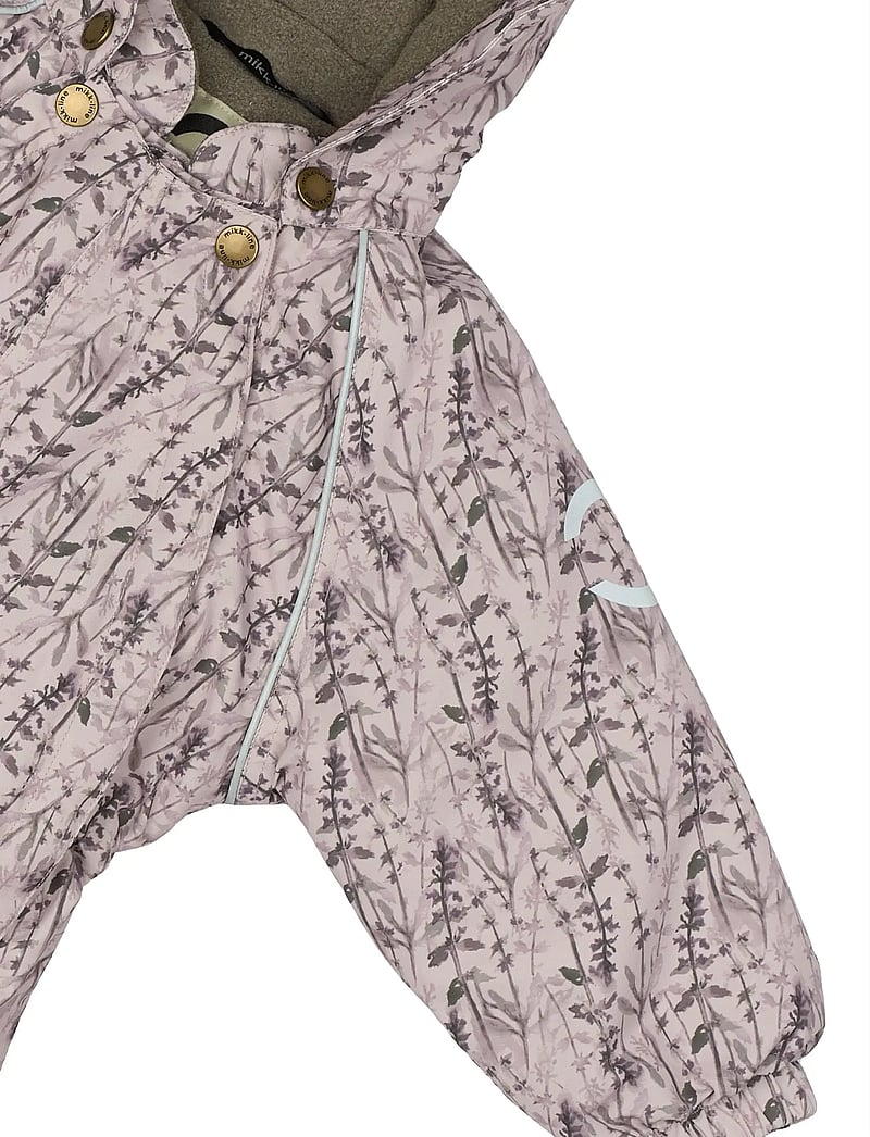 mikk-line - Polyester Baby Suit - Aop Floral - talvekombinesoon - cloud gray - 4