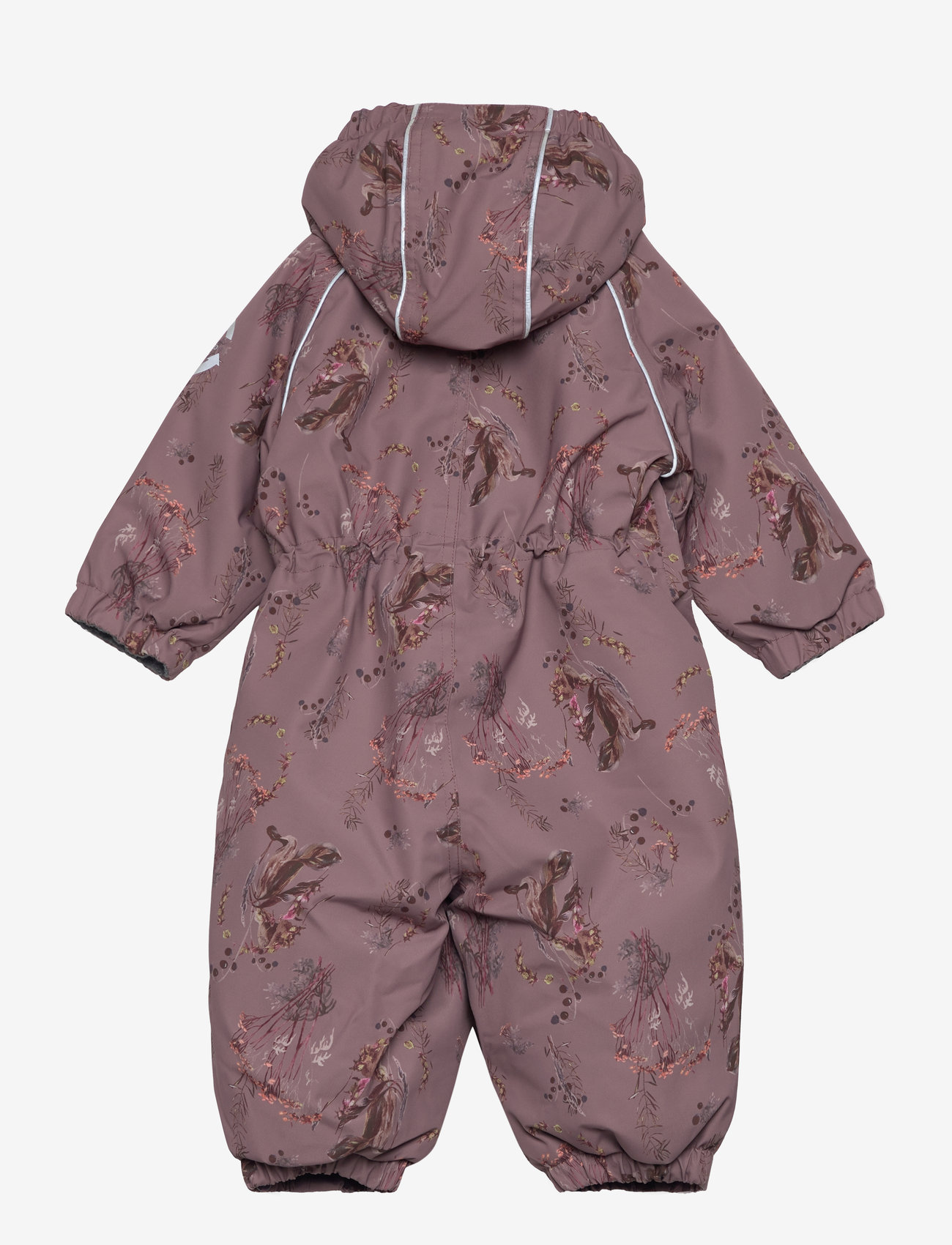 mikk-line - Polyester Baby Suit - Aop Floral - børn - twilight mauve - 1