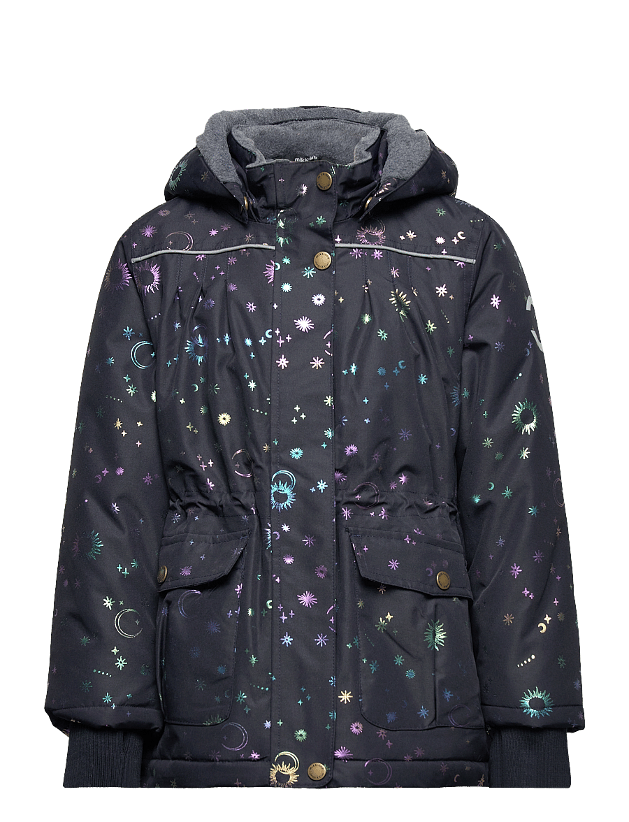 mikk-line - Polyester Girls Jacket - Glitter - winterjacken - dark navy - 0