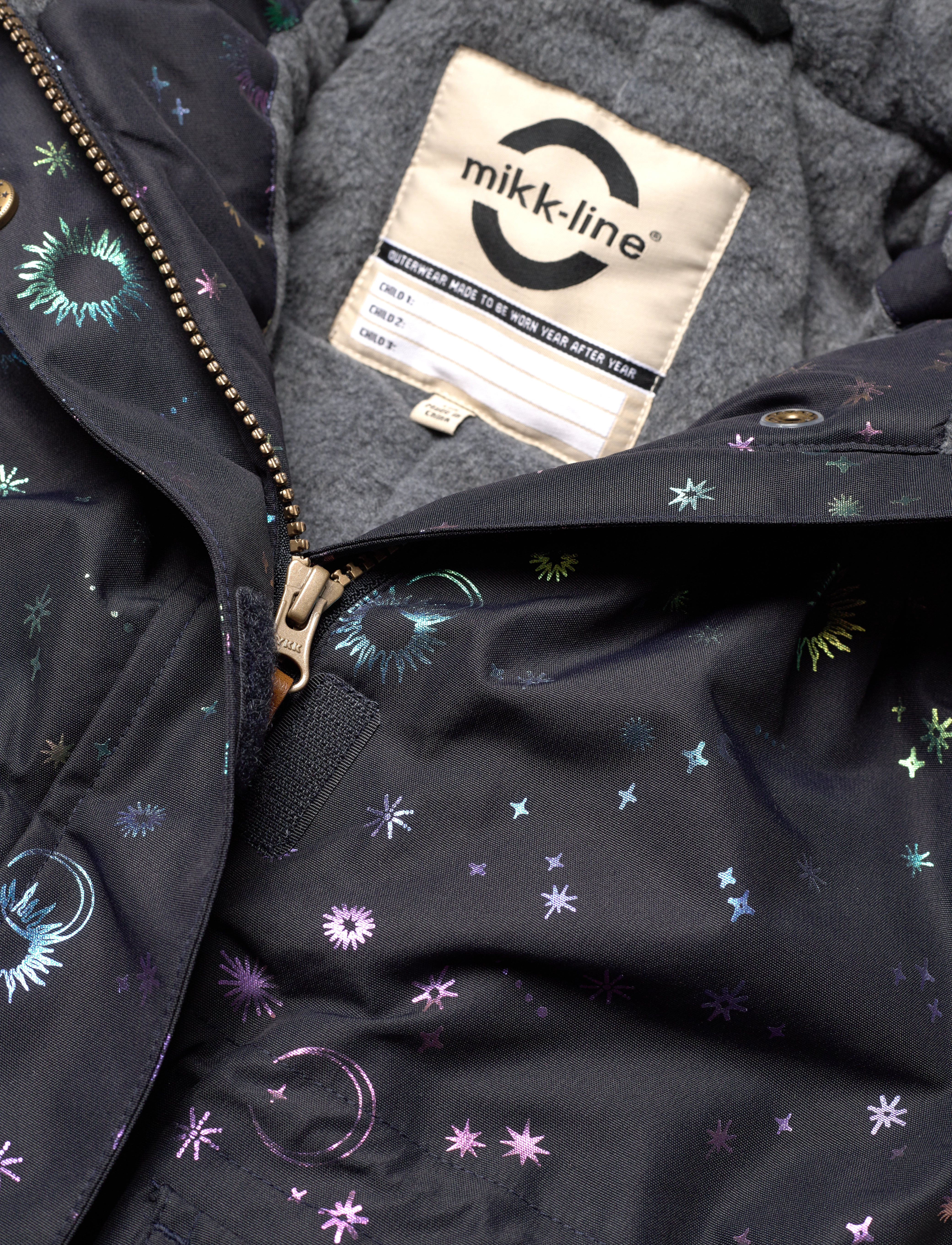 mikk-line - Polyester Girls Jacket - Glitter - winterjacken - dark navy - 2