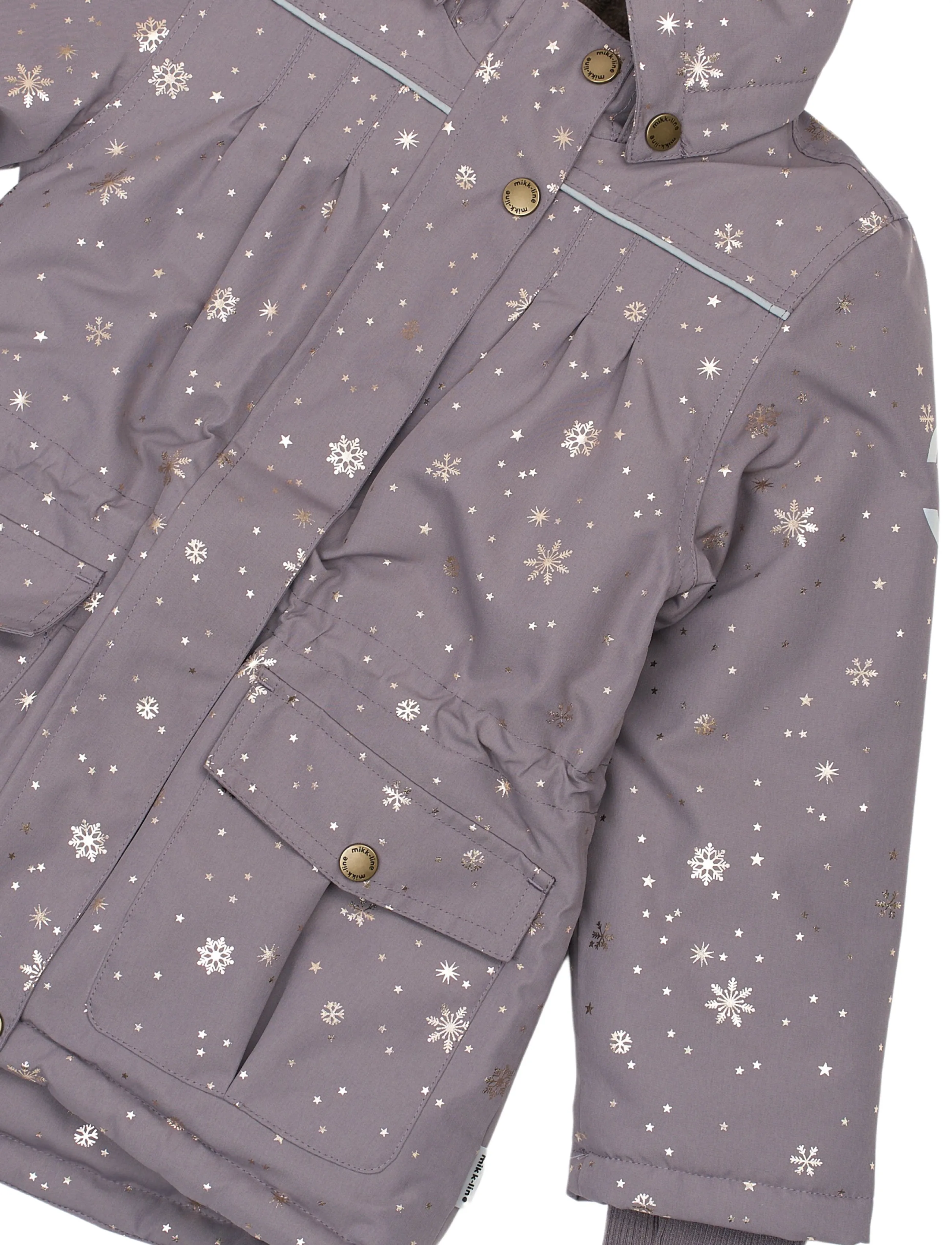 mikk-line - Polyester Jacket - Glitter - ski jackets - snowflake aop - 4