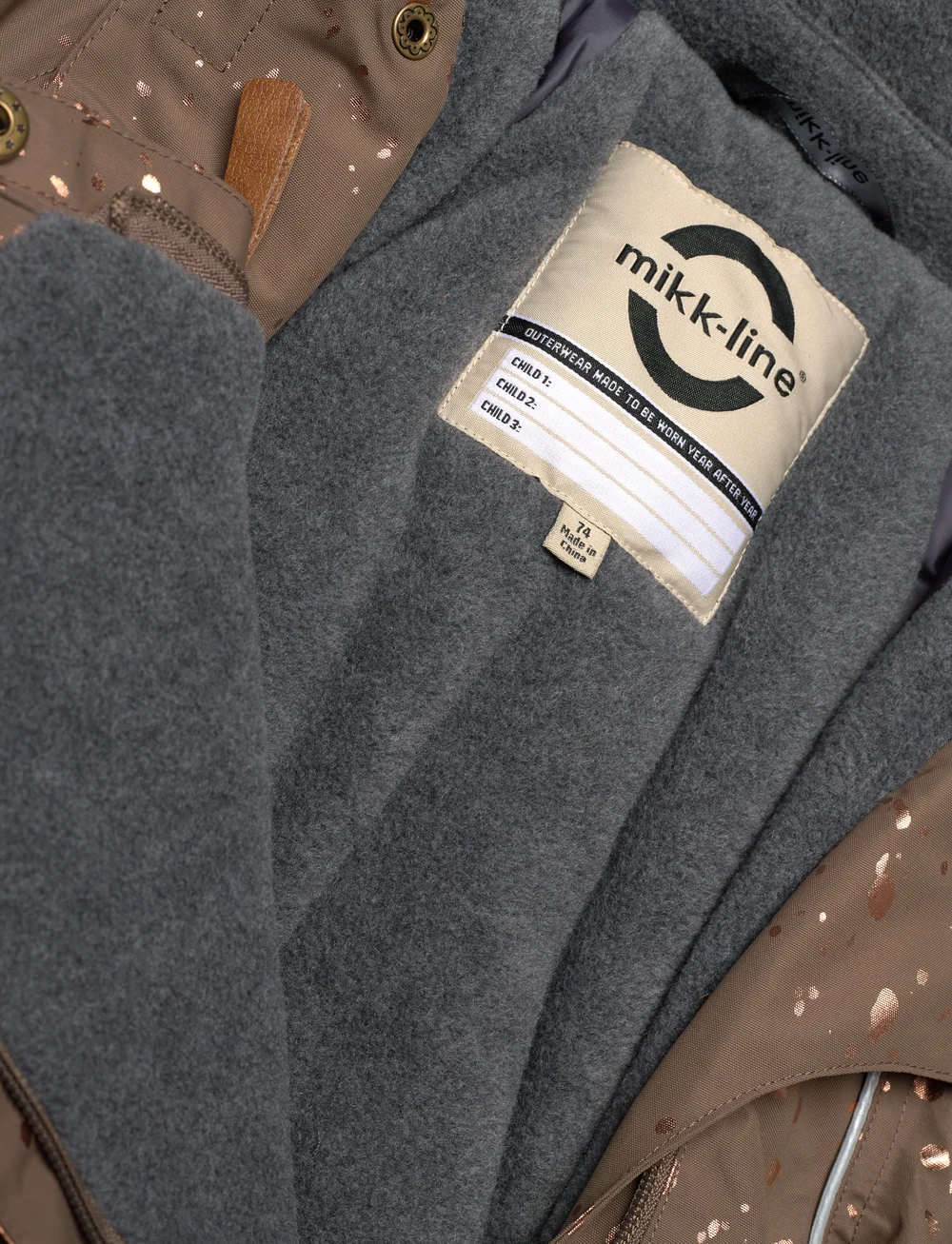 mikk-line - Polyester Baby Suit - Glitter - chocolate chip - 3