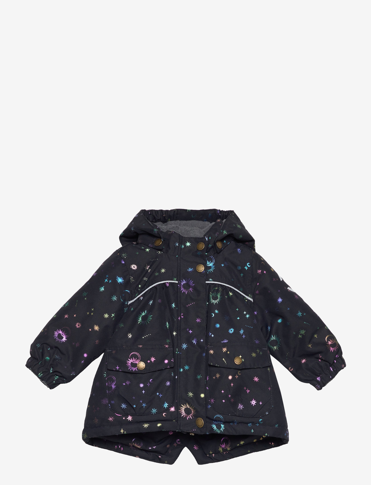 mikk-line - Polyester Baby Girls Jacket-Glitter - dunjakker - dark navy - 0