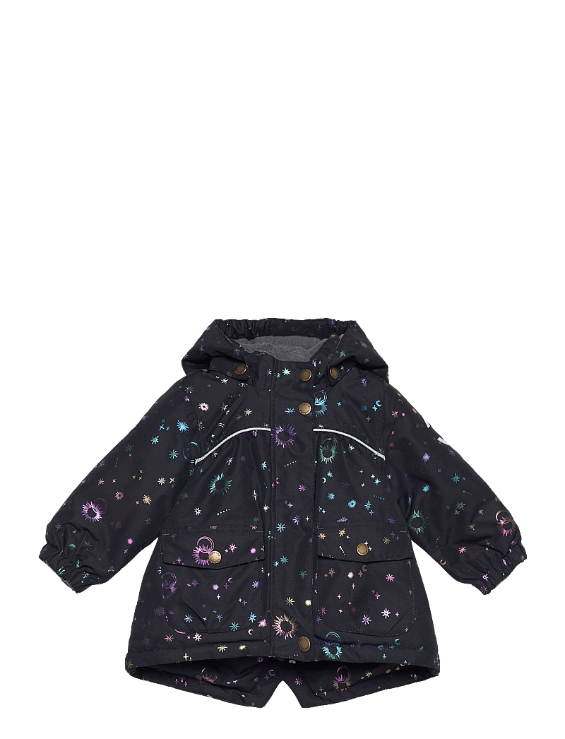 mikk-line - Polyester Baby Girls Jacket-Glitter - daunen- und steppjacken - dark navy - 0