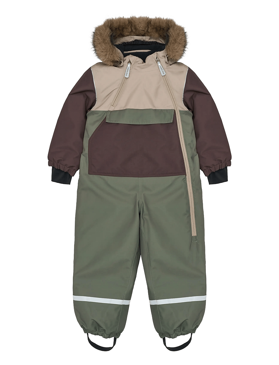 mikk-line - Anorak Snowsuit - talvekombed - dusty olive - 0