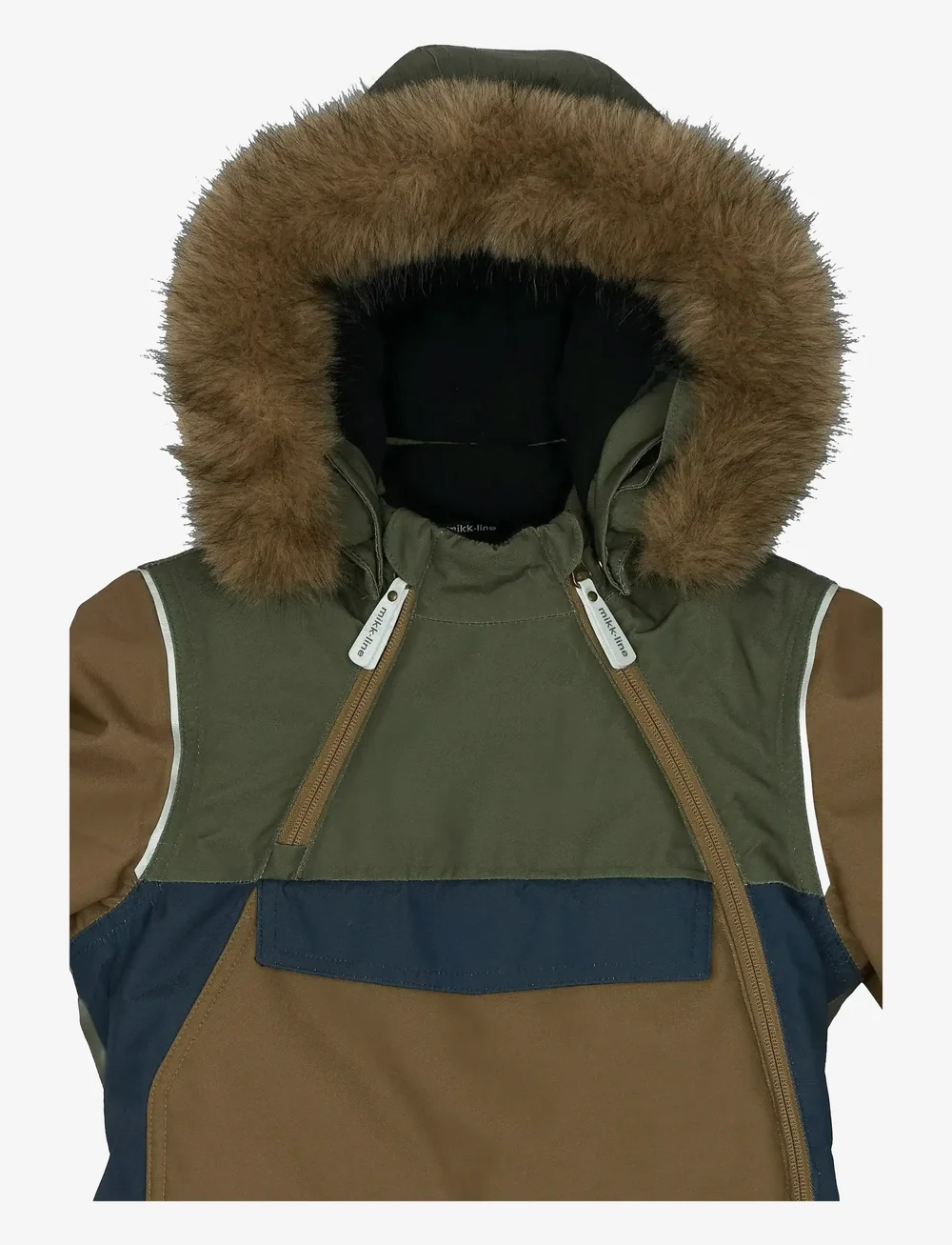 mikk-line - Anorak Snowsuit - vinteroveraller - olive night - 3