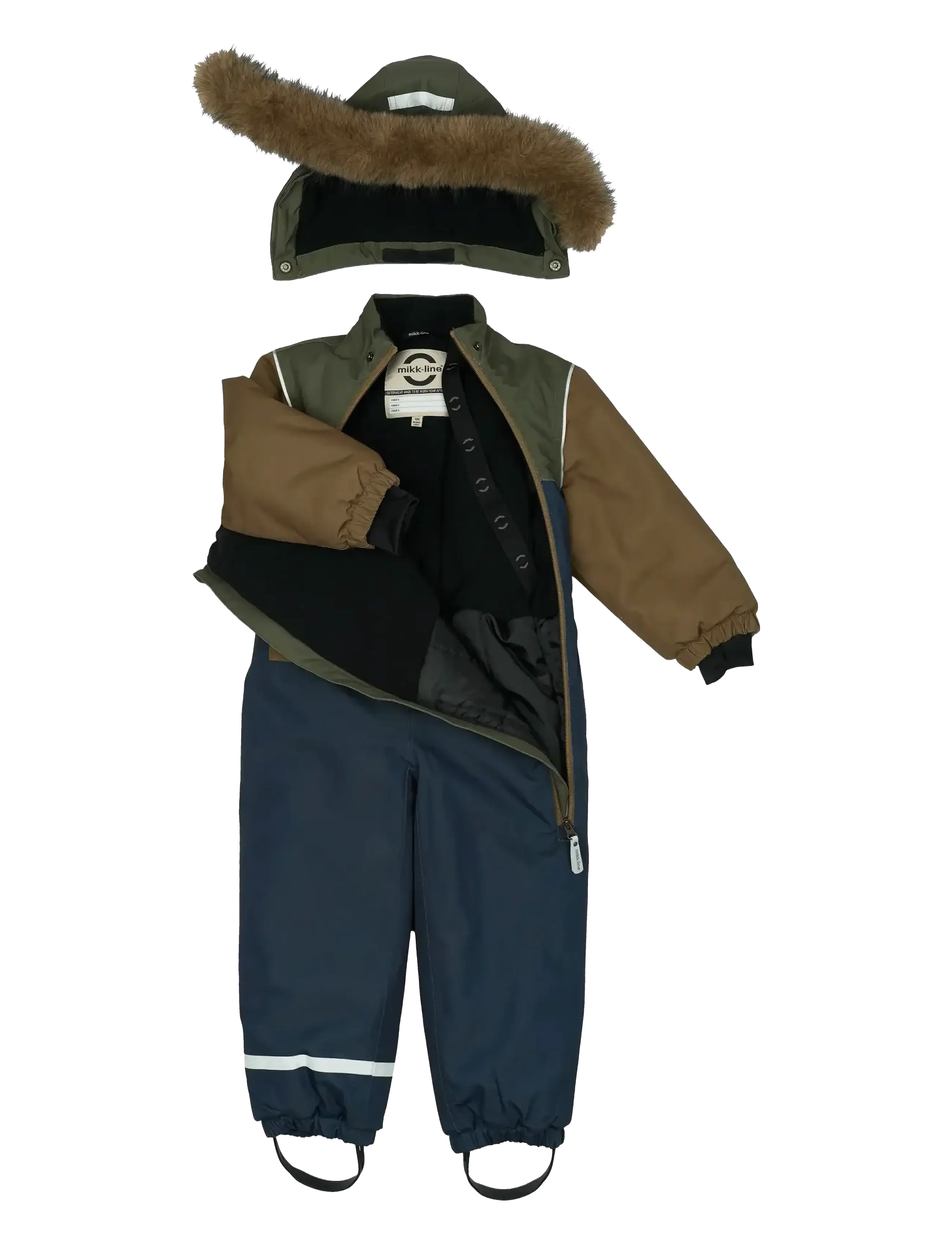 mikk-line - Anorak Snowsuit - overtøj - olive night - 5