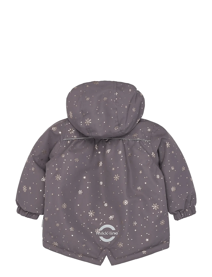 mikk-line - Polyester Baby Jacket-Glitter - dunjakker - snowflake aop - 1