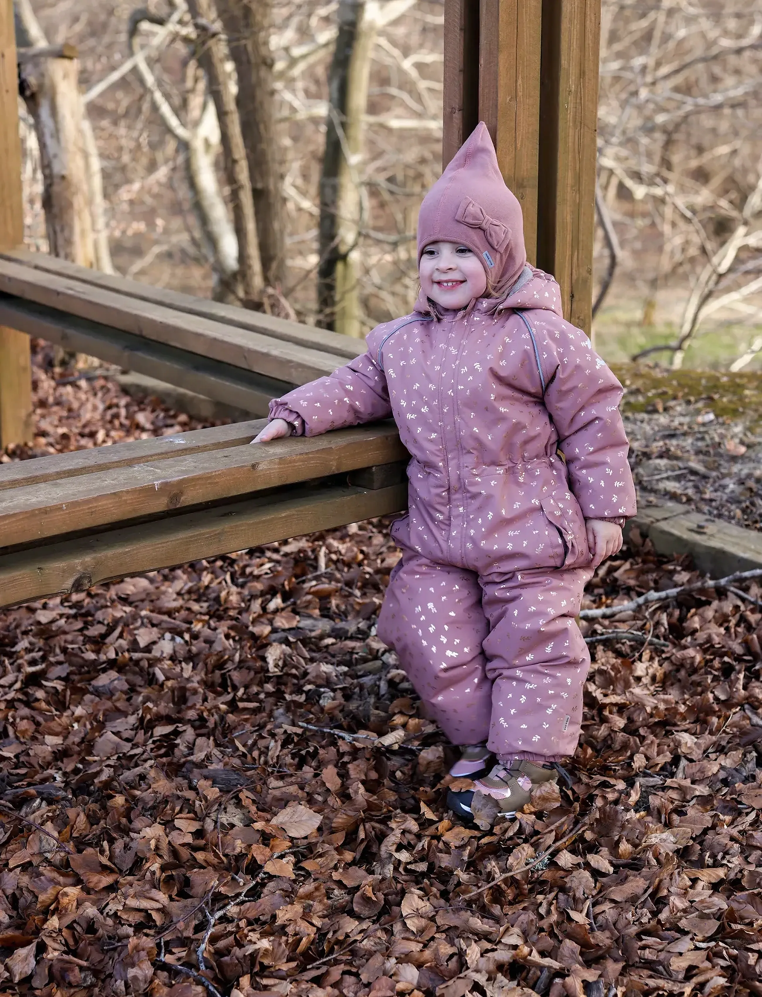 mikk-line - Polyester Baby Suit - Glitter - overalls - burlwood - 4