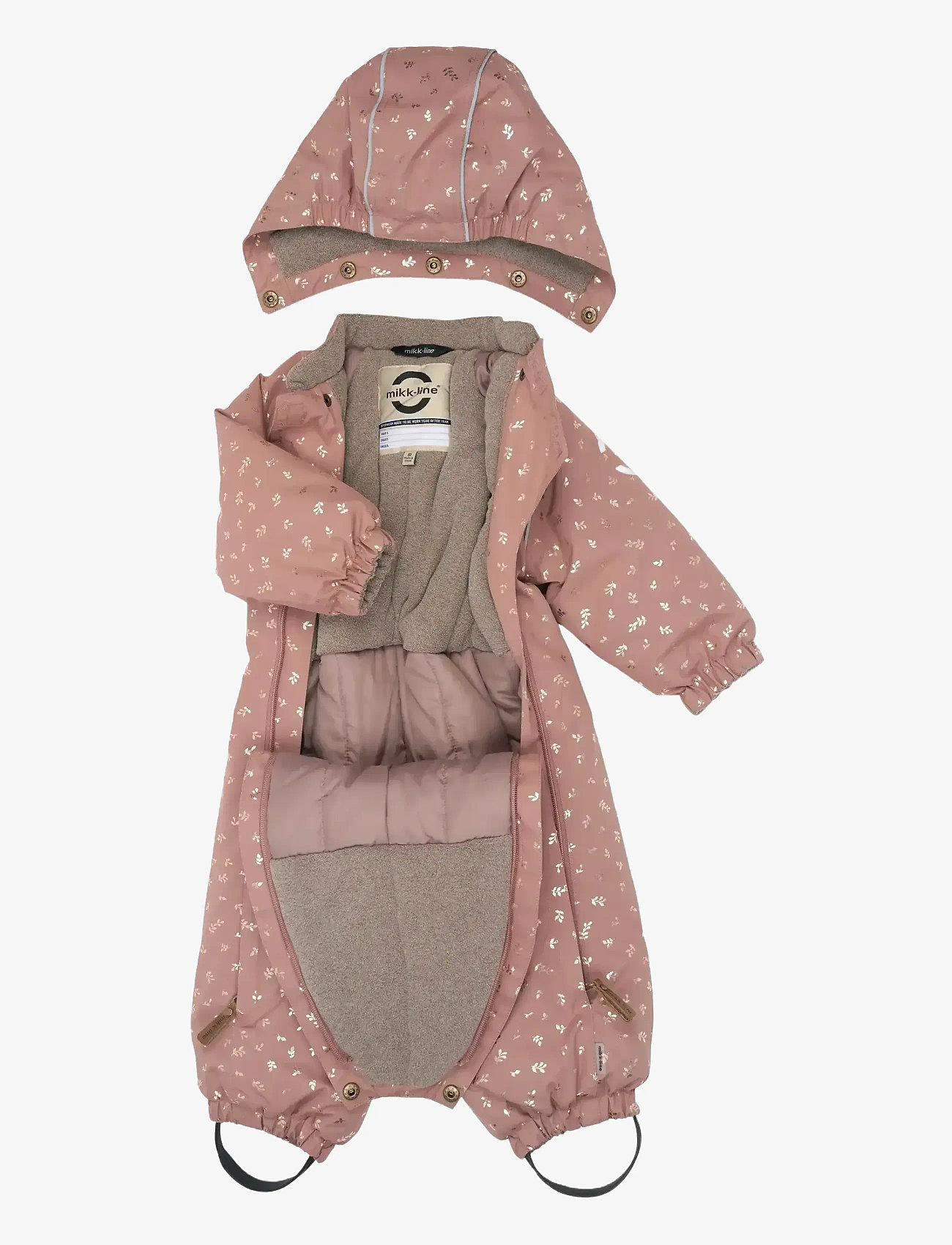 mikk-line - Polyester Baby Suit - Glitter - overtøj - burlwood - 3