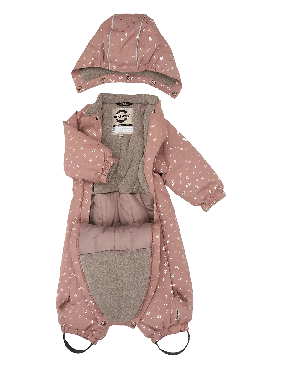 mikk-line - Polyester Baby Suit - Glitter - snowsuit - burlwood - 3