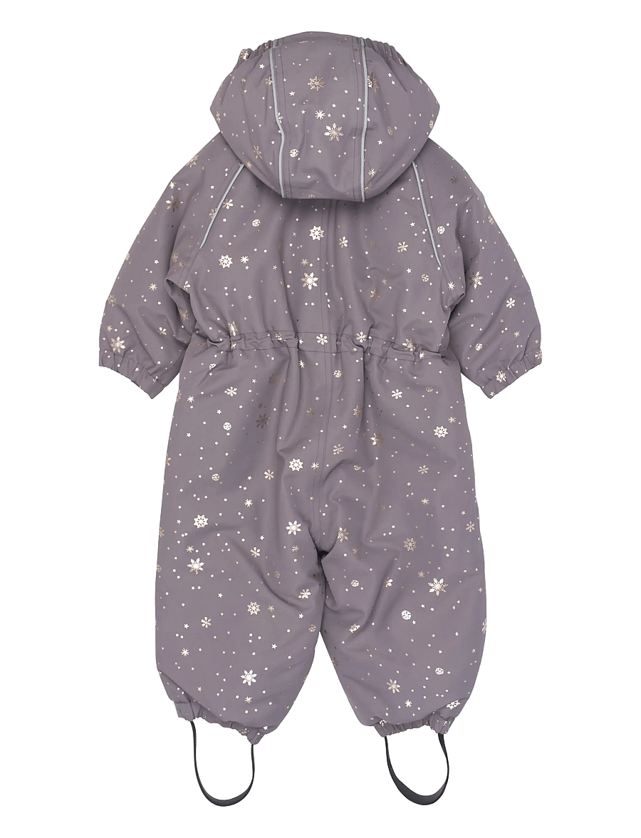 mikk-line - Polyester Baby Suit - Glitter - schneeanzug - snowflake aop - 1
