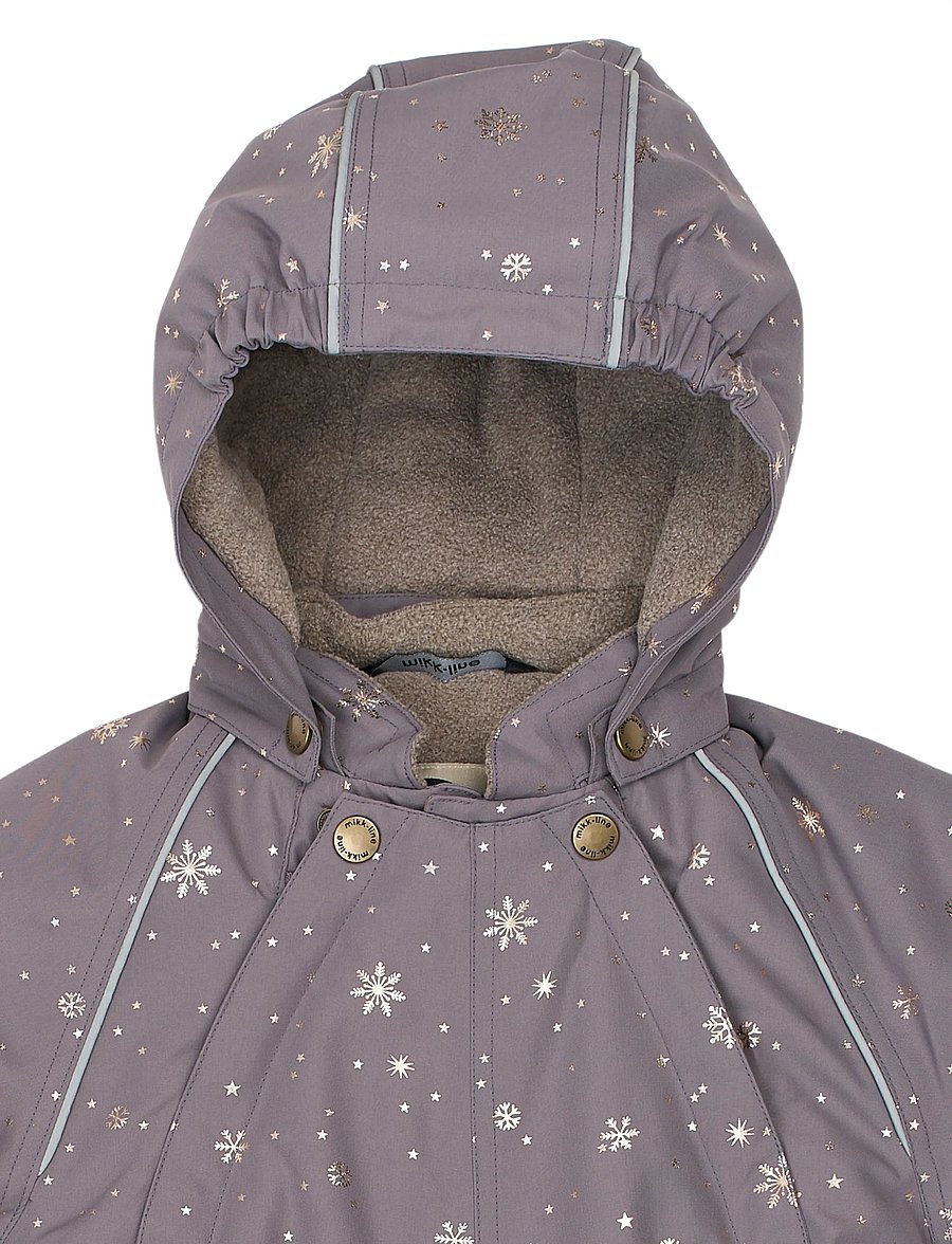 mikk-line - Polyester Baby Suit - Glitter - schneeanzug - snowflake aop - 3