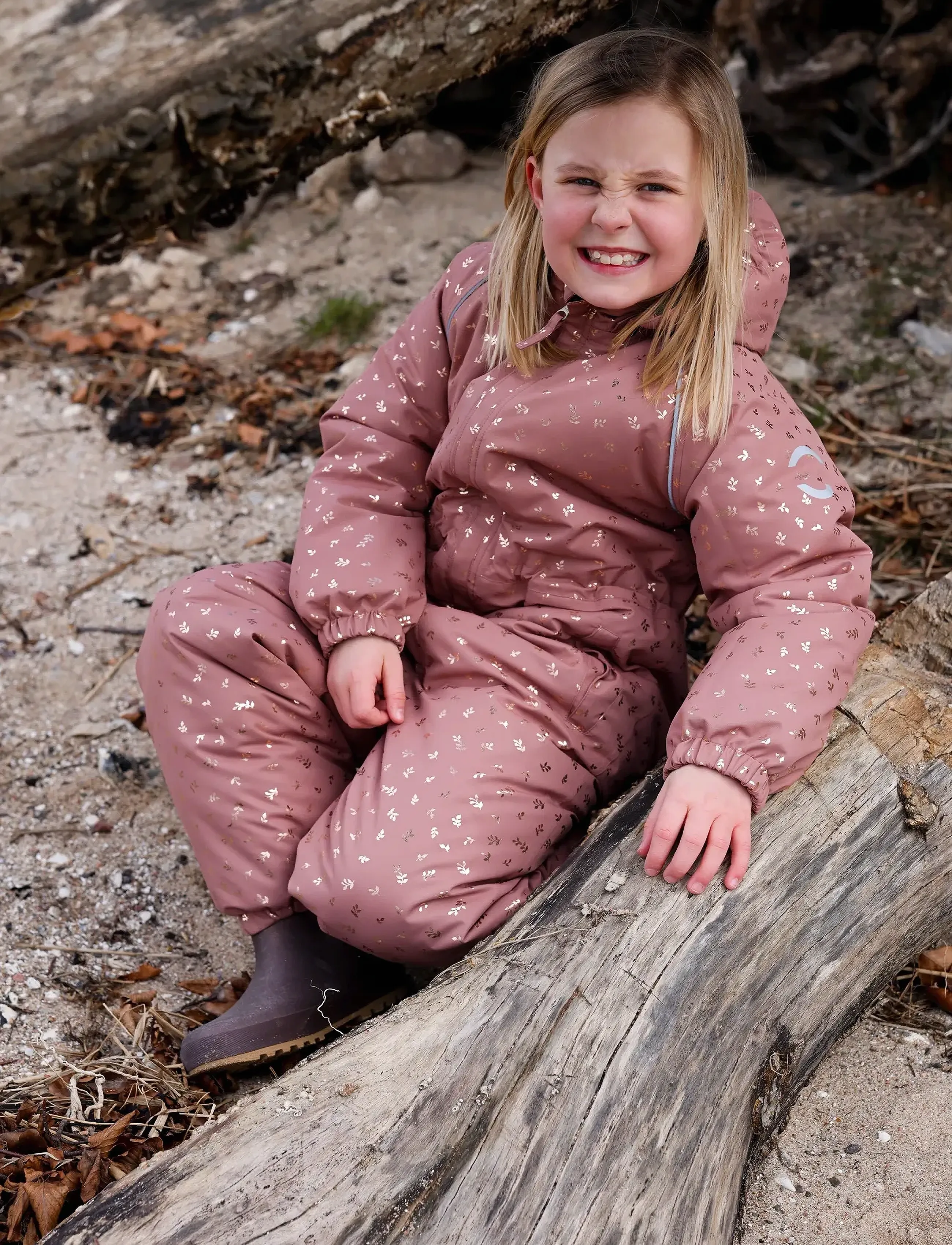 mikk-line Polyester Junior Suit Glitter, Børn, Glitter Junior Flyverdragt, Pink, Str: 80