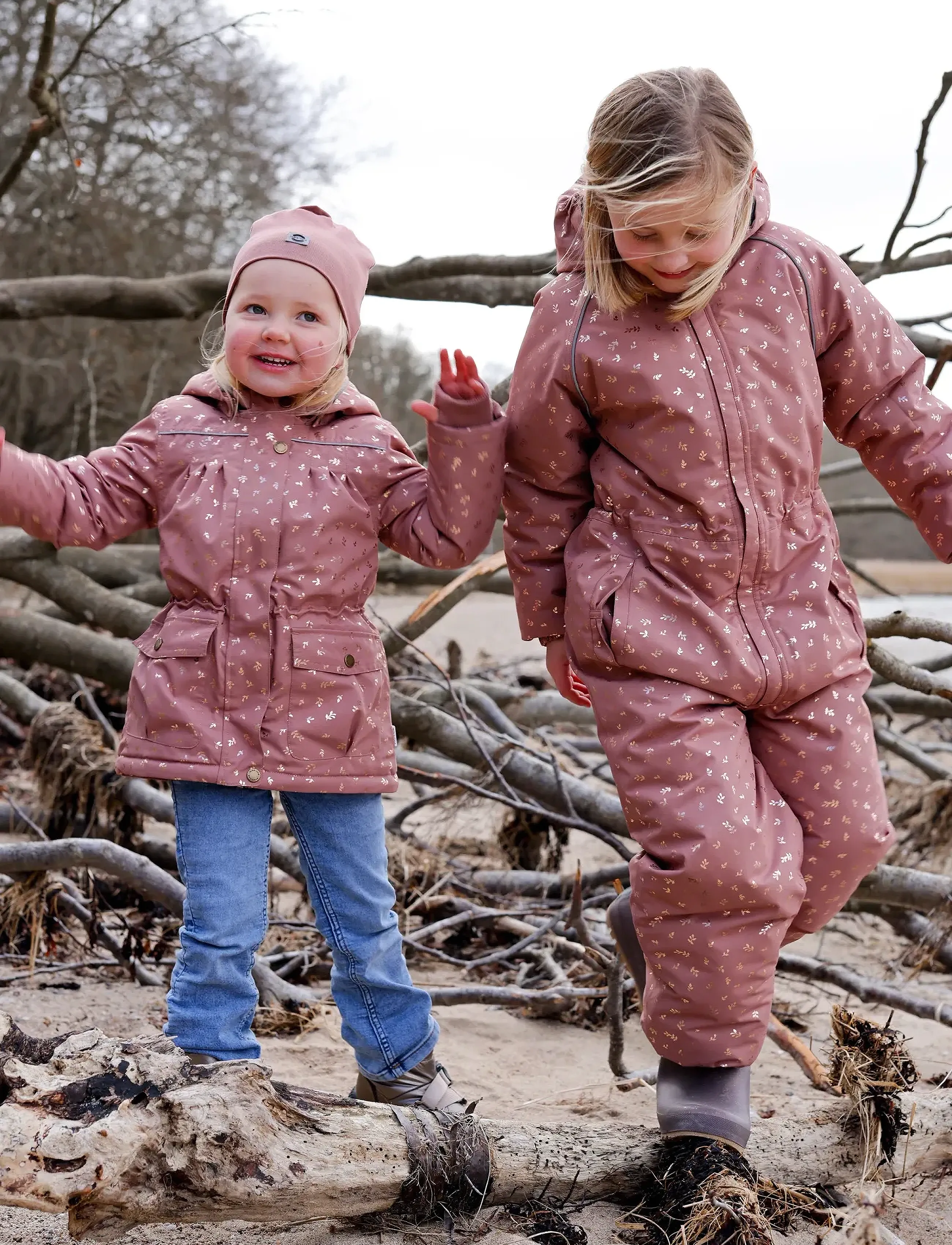 mikk-line - Polyester Junior Suit - Glitter - haalarit - burlwood - 4