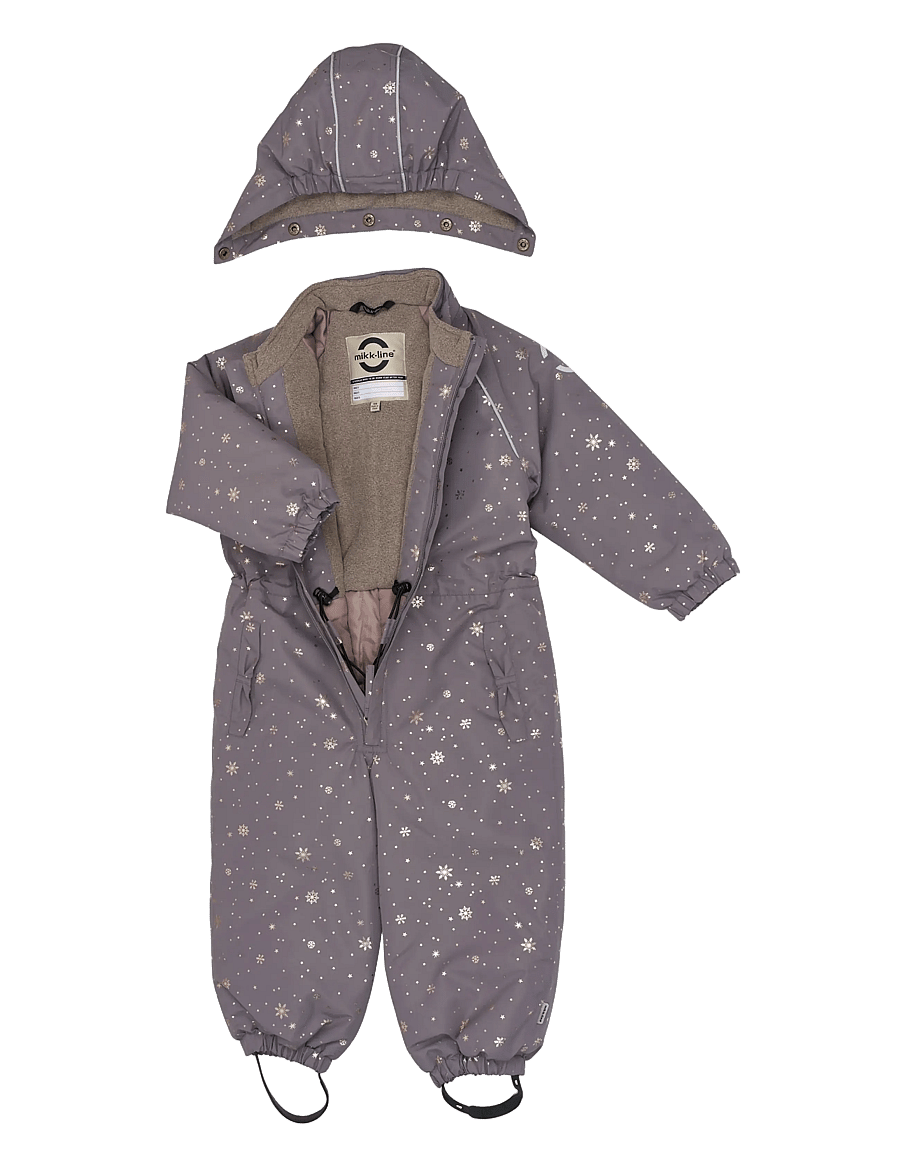 mikk-line - Polyester Junior Suit - Glitter - schneeanzug - snowflake aop - 2