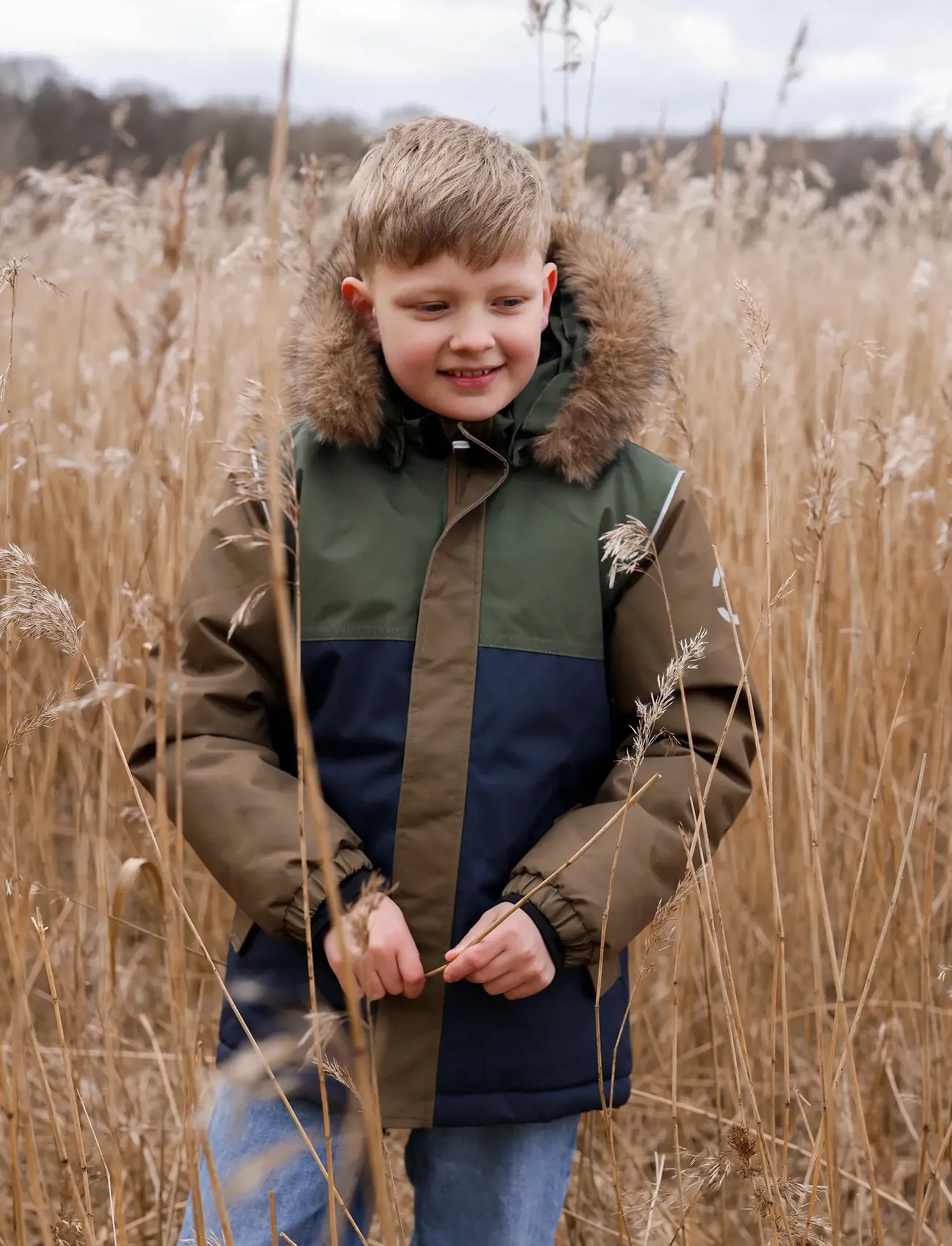 mikk-line Anorak Jacket, 98, Snow-ski Clothing, Khakigrün - Kinder
