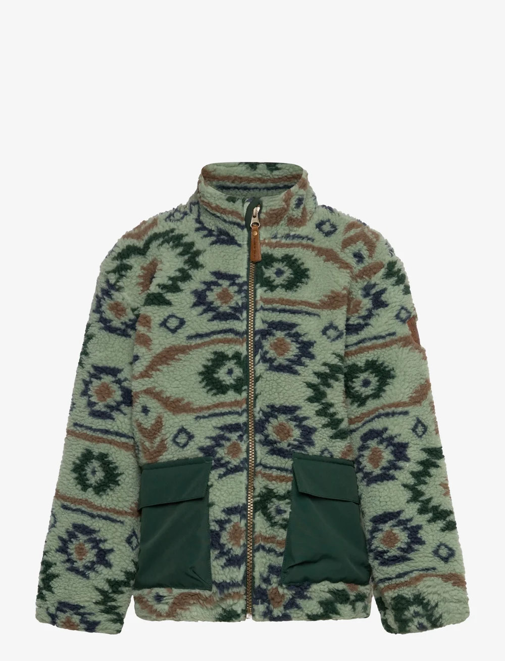 mikk-line - Teddy Mix Jacket AOP - fliisjakid - balsam green - 0