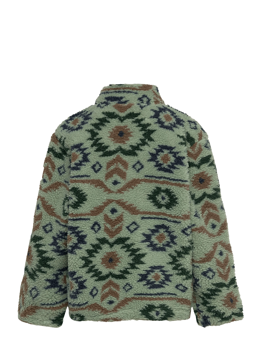mikk-line - Teddy Mix Jacket AOP - fleecejacken - balsam green - 1