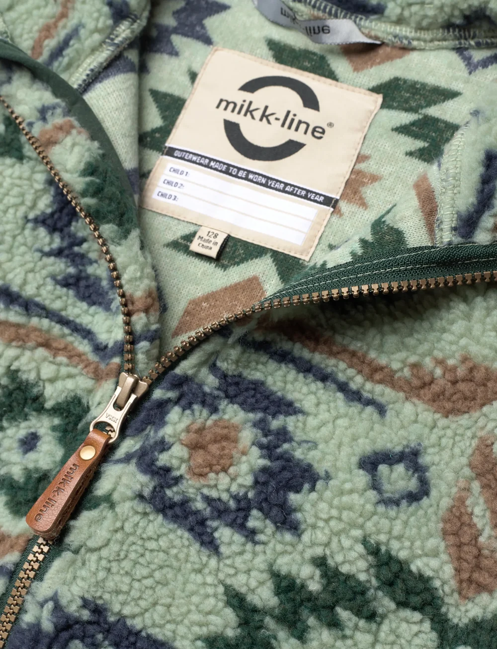 mikk-line - Teddy Mix Jacket AOP - fliisjakid - balsam green - 2