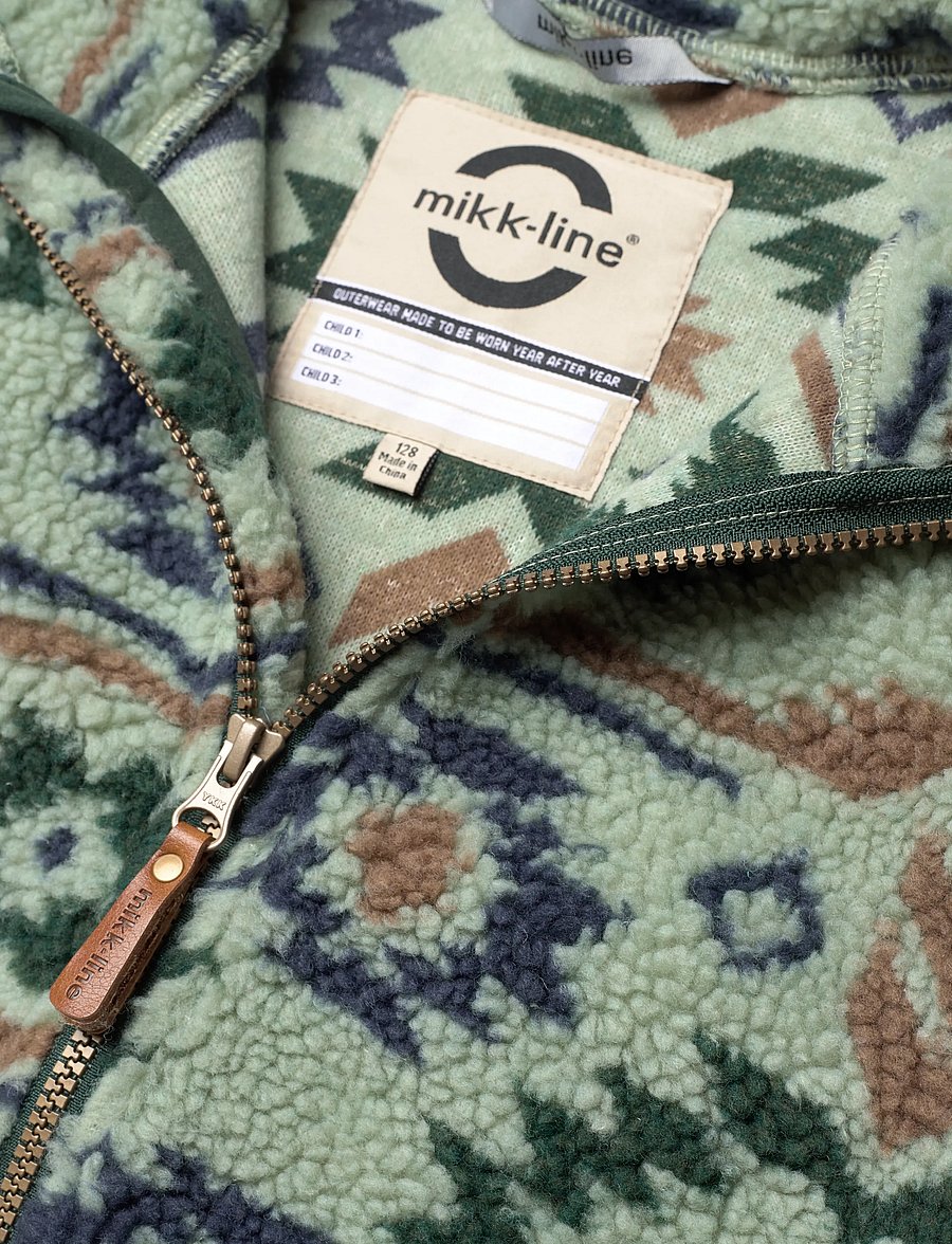 mikk-line - Teddy Mix Jacket AOP - fleecejacken - balsam green - 2