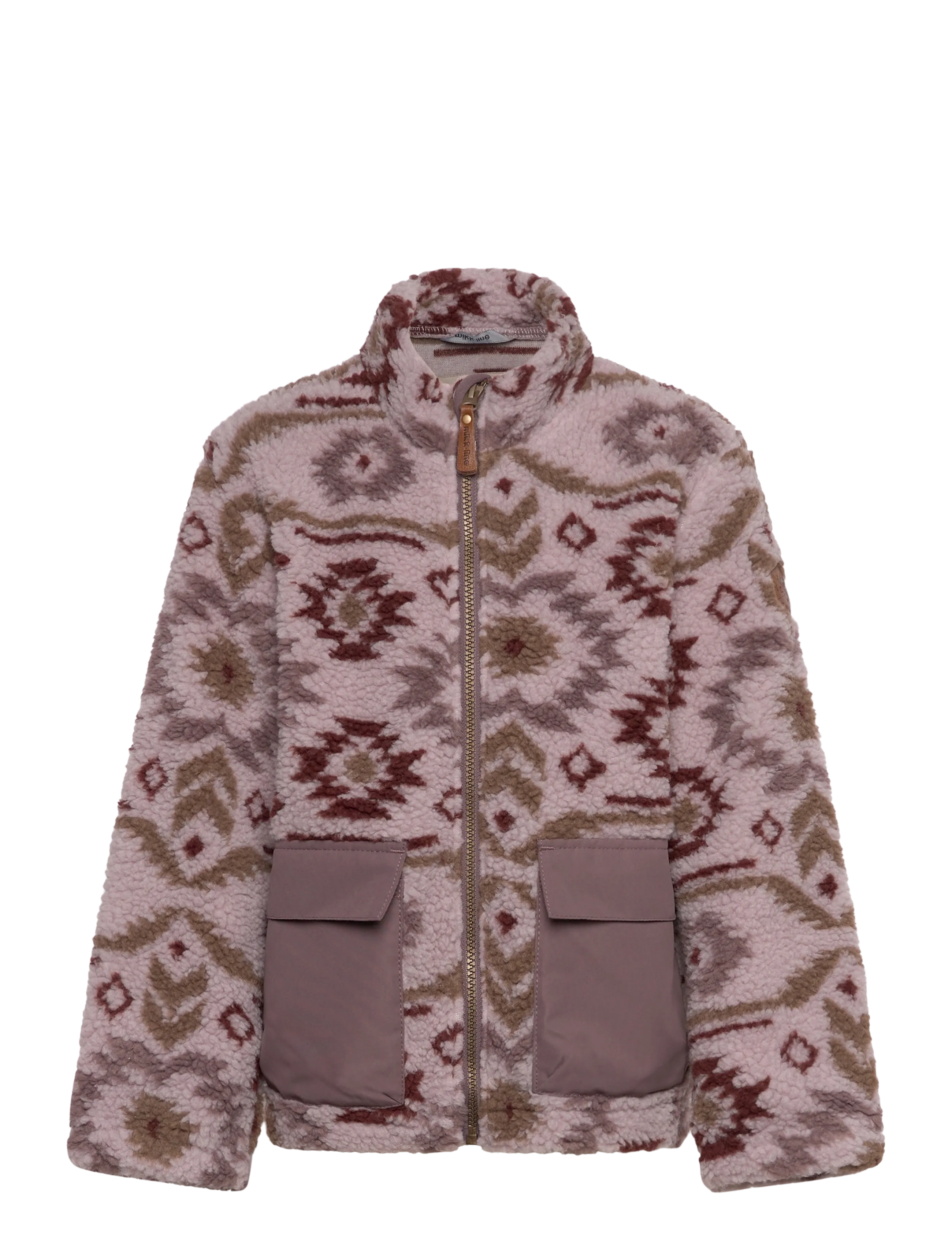 mikk-line Teddy Mix Jacket Aop, 92, Fleece Oberbekleidung, Rosa - Jackets, Kinder