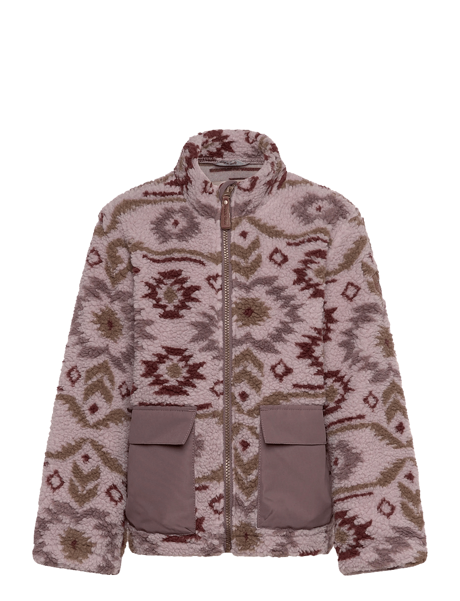 mikk-line - Teddy Mix Jacket AOP - multino audinio striukės - cloud gray - 0