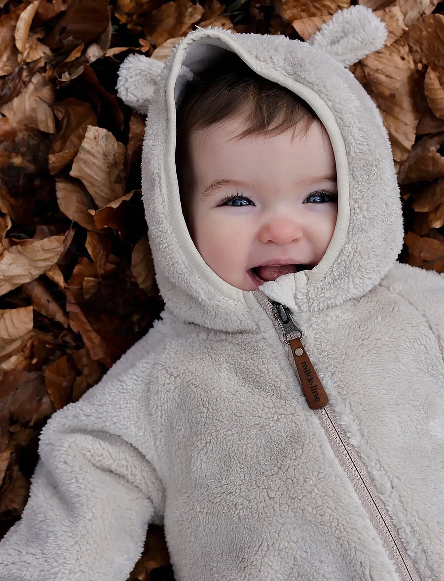 mikk-line - WP Teddy Suit w Ears - fliisist komplektid - doeskin - 0