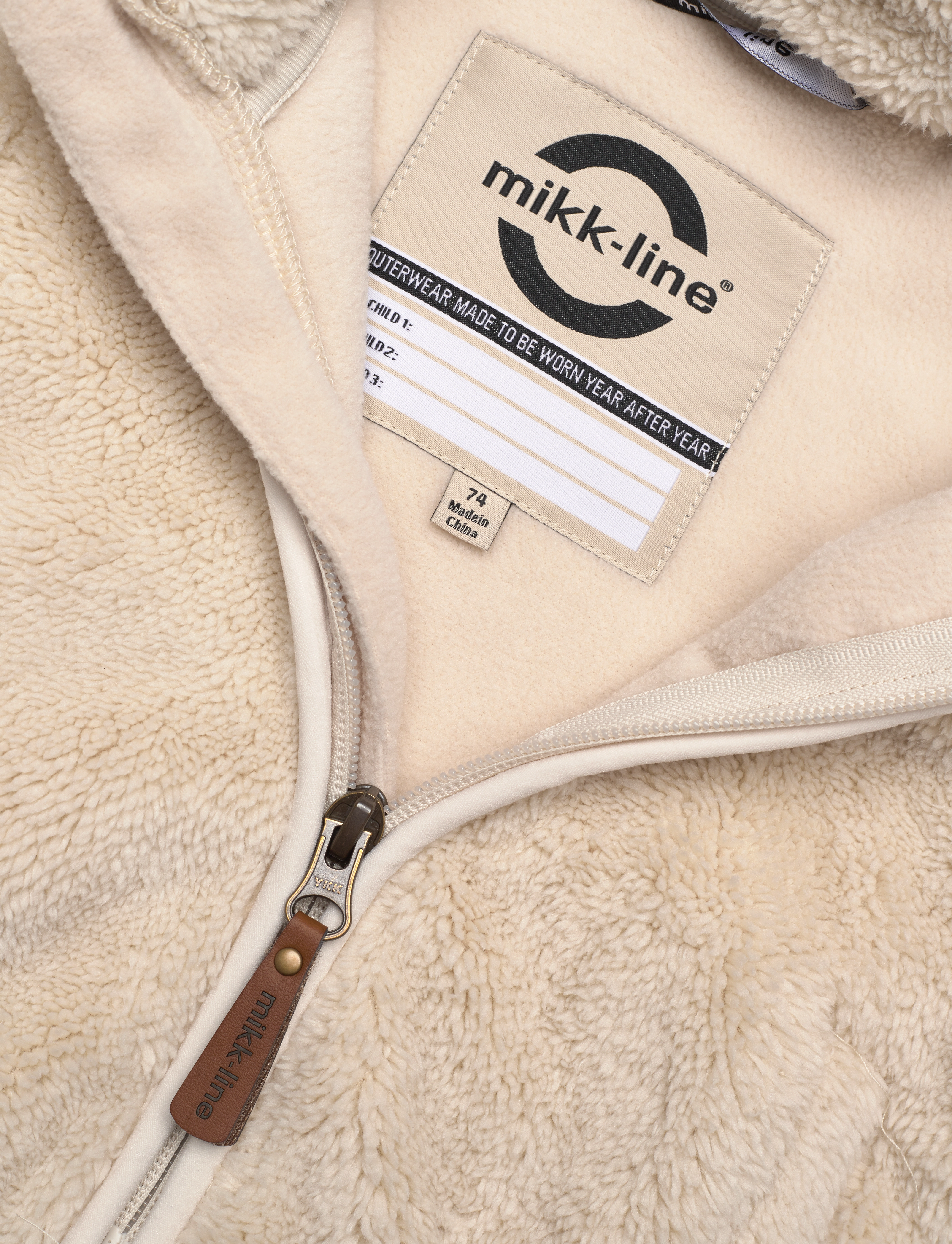 mikk-line - WP Teddy Jacket w Ears - fleece-kleidung - doeskin - 3
