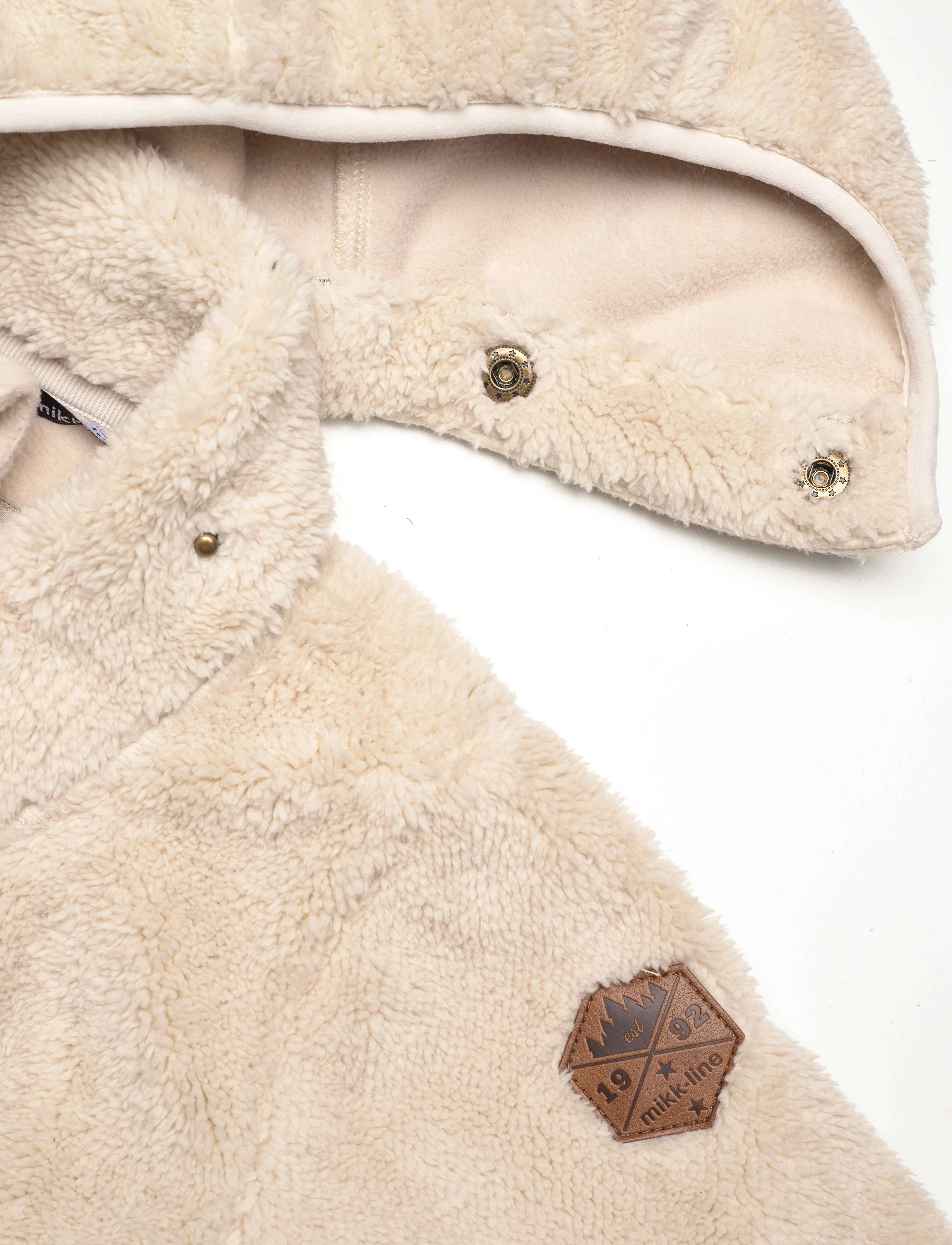 mikk-line - WP Teddy Jacket w Ears - fleece-kleidung - doeskin - 4