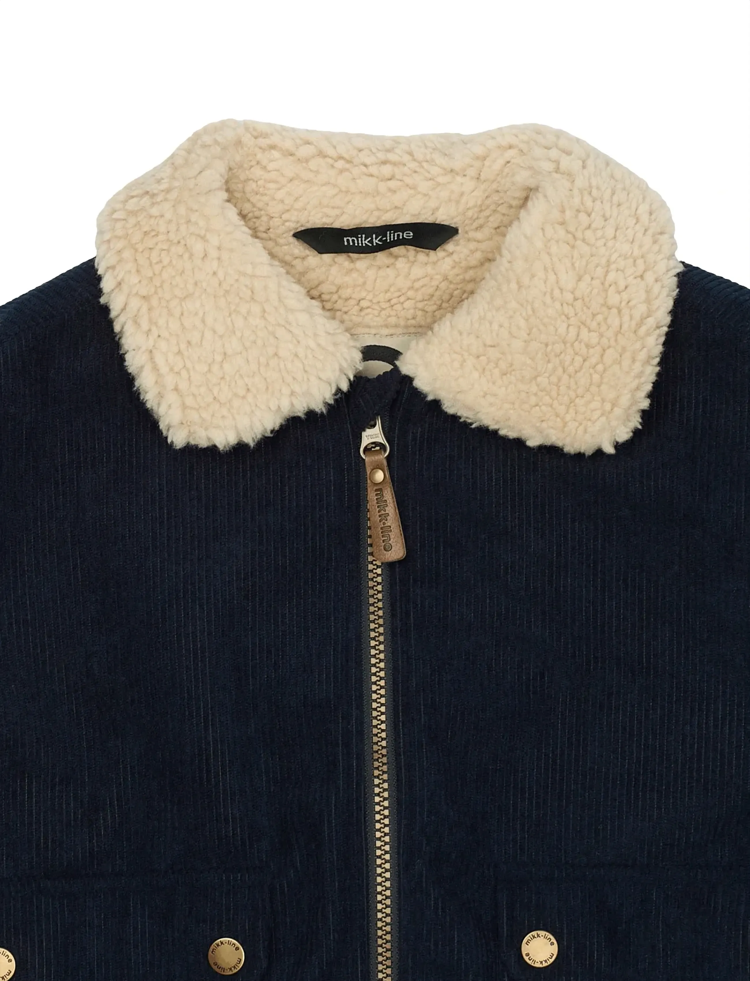 mikk-line - Corduroy Jacket w Teddy - jeansjackor - blue nights - 3
