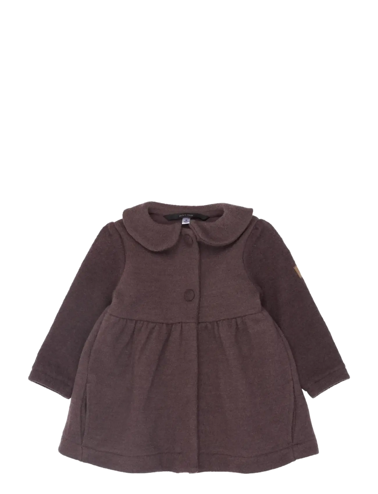 mikk-line Combed Wool Cardigan Frill, 104, Brown, Jakker Og Frakker > Frakker, Børn