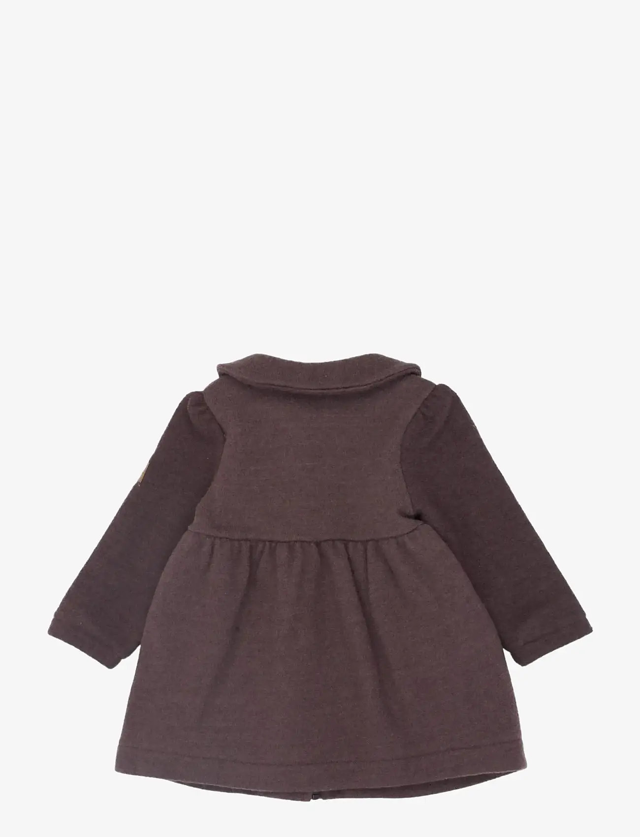 mikk-line - Combed Wool Cardigan Frill - coats - raisin - 1