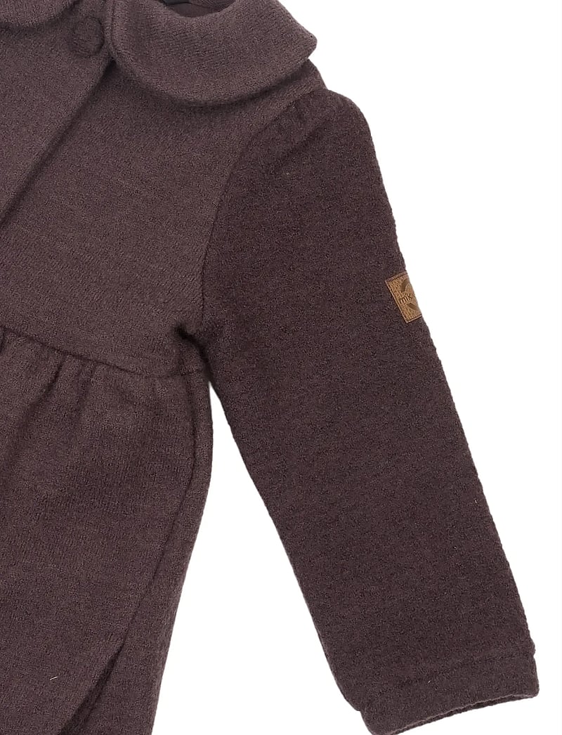 mikk-line - Combed Wool Cardigan Frill - coats - raisin - 3