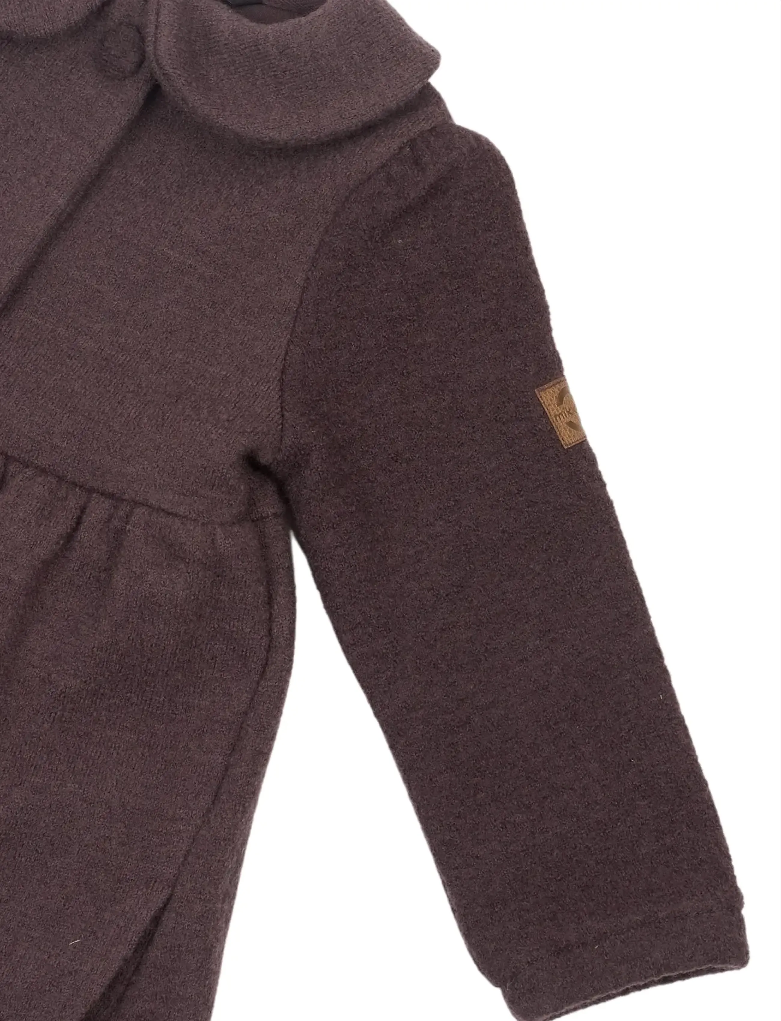 mikk-line - Combed Wool Cardigan Frill - efterårsjakker - raisin - 3