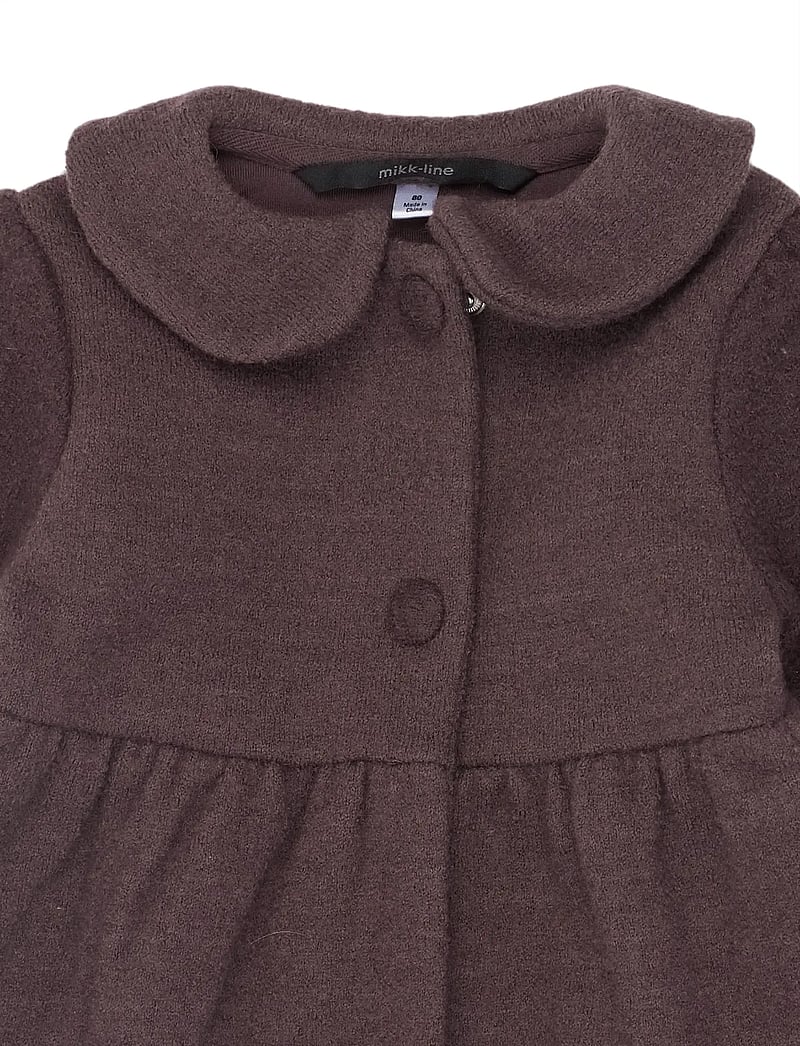mikk-line - Combed Wool Cardigan Frill - coats - raisin - 4