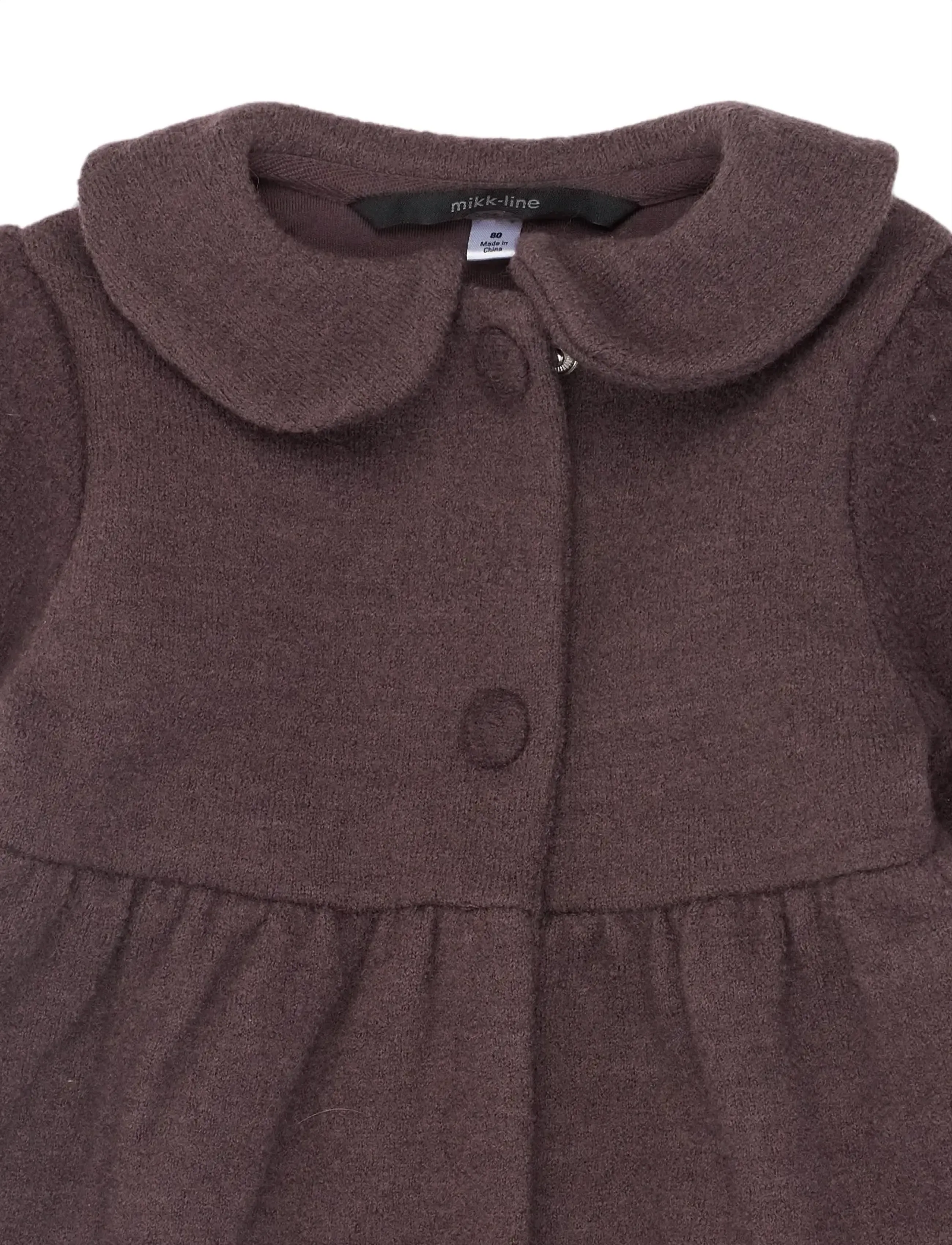 mikk-line - Combed Wool Cardigan Frill - efterårsjakker - raisin - 4